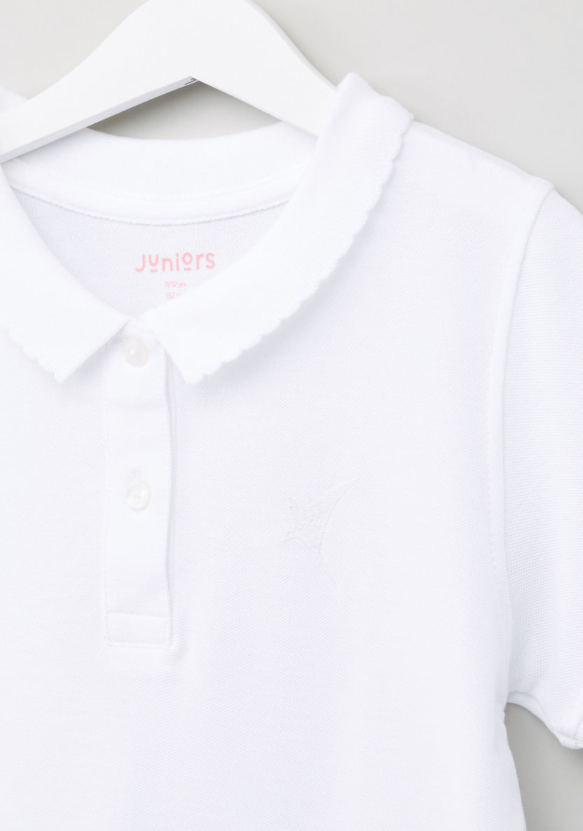 Juniors Polo Neck Short Sleeves T-shirt-T Shirts-image-3