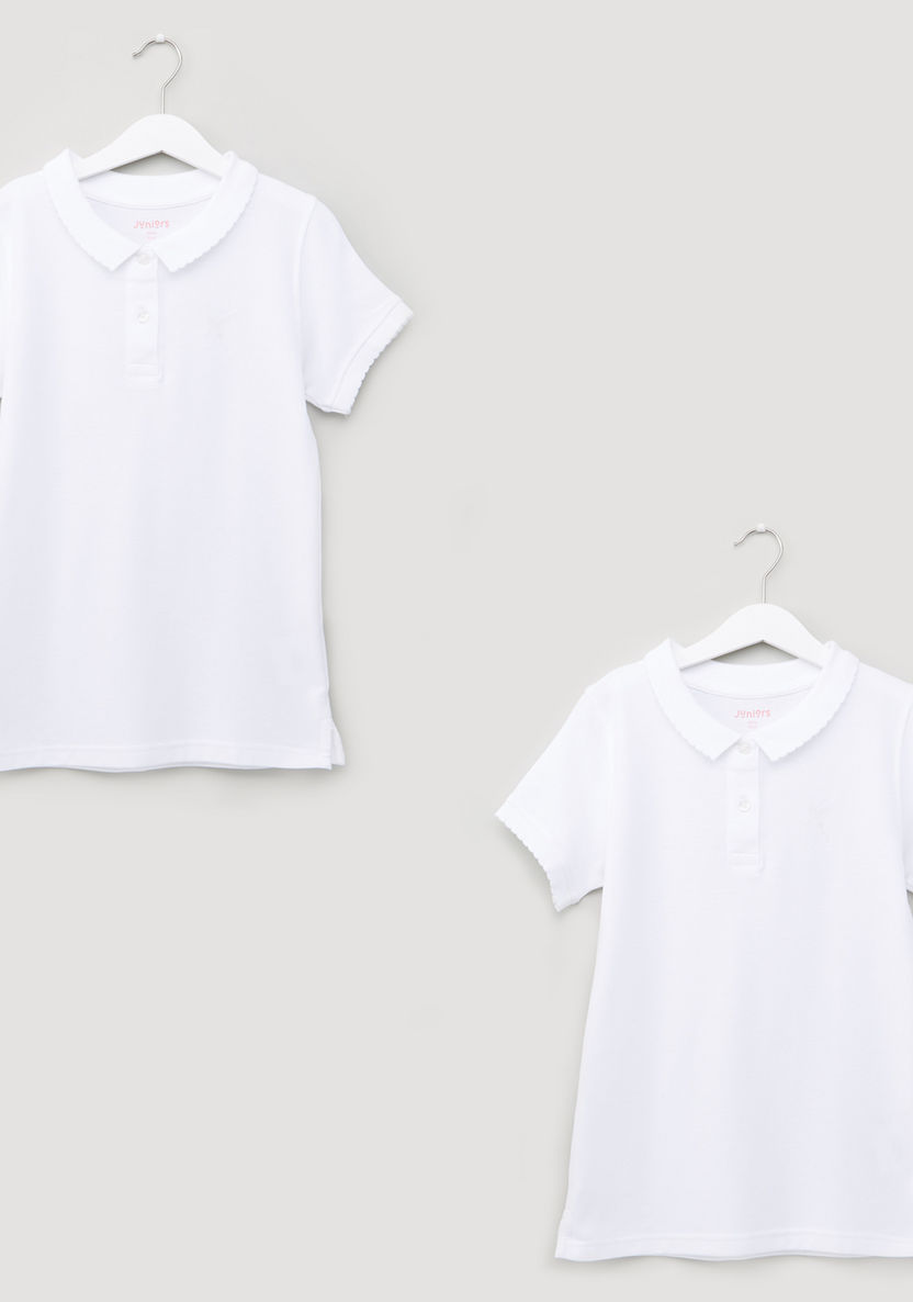 Juniors Polo Neck Short Sleeves T-shirt-T Shirts-image-0