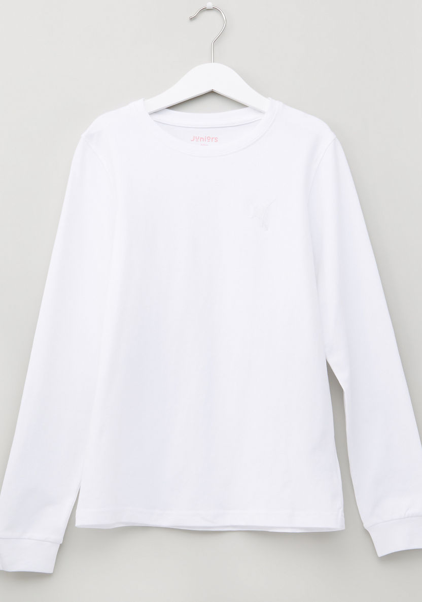 Juniors Crew Neck Long Sleeves T-shirt - Set of 2-T Shirts-image-1