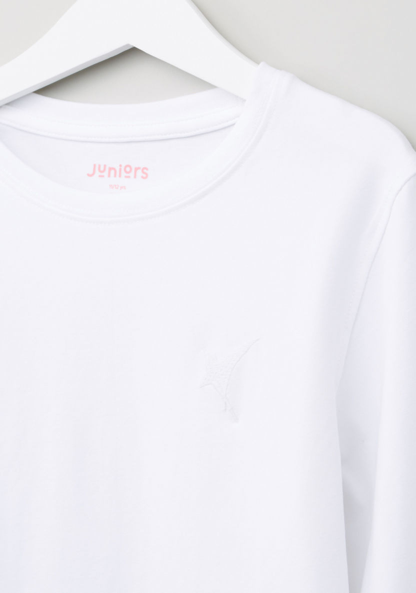 Juniors Crew Neck Long Sleeves T-shirt - Set of 2-T Shirts-image-2
