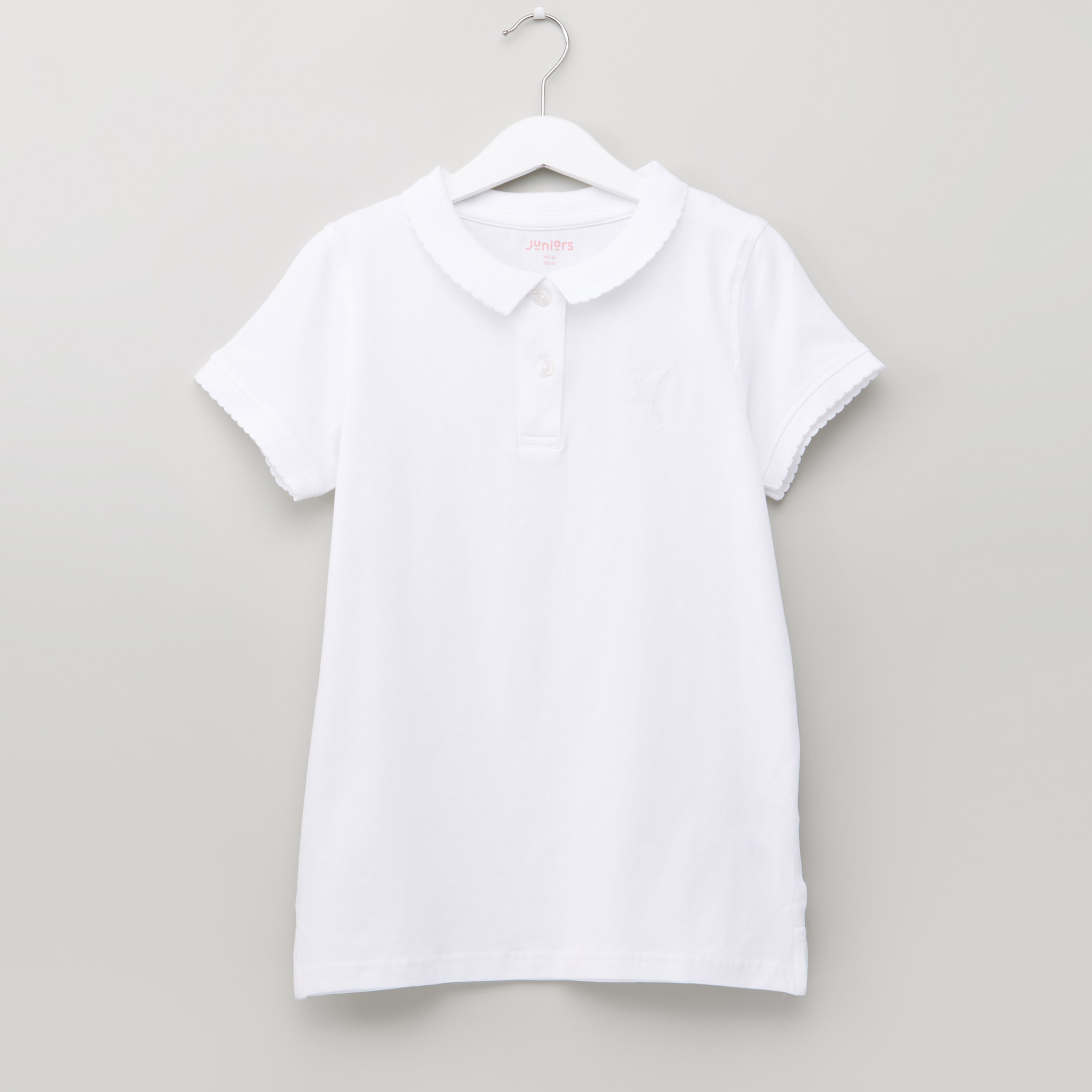 Juniors Polo Neck Short Sleeves T-Shirt-girls-clothing-schoolwear-blousesandshirts-image-1
