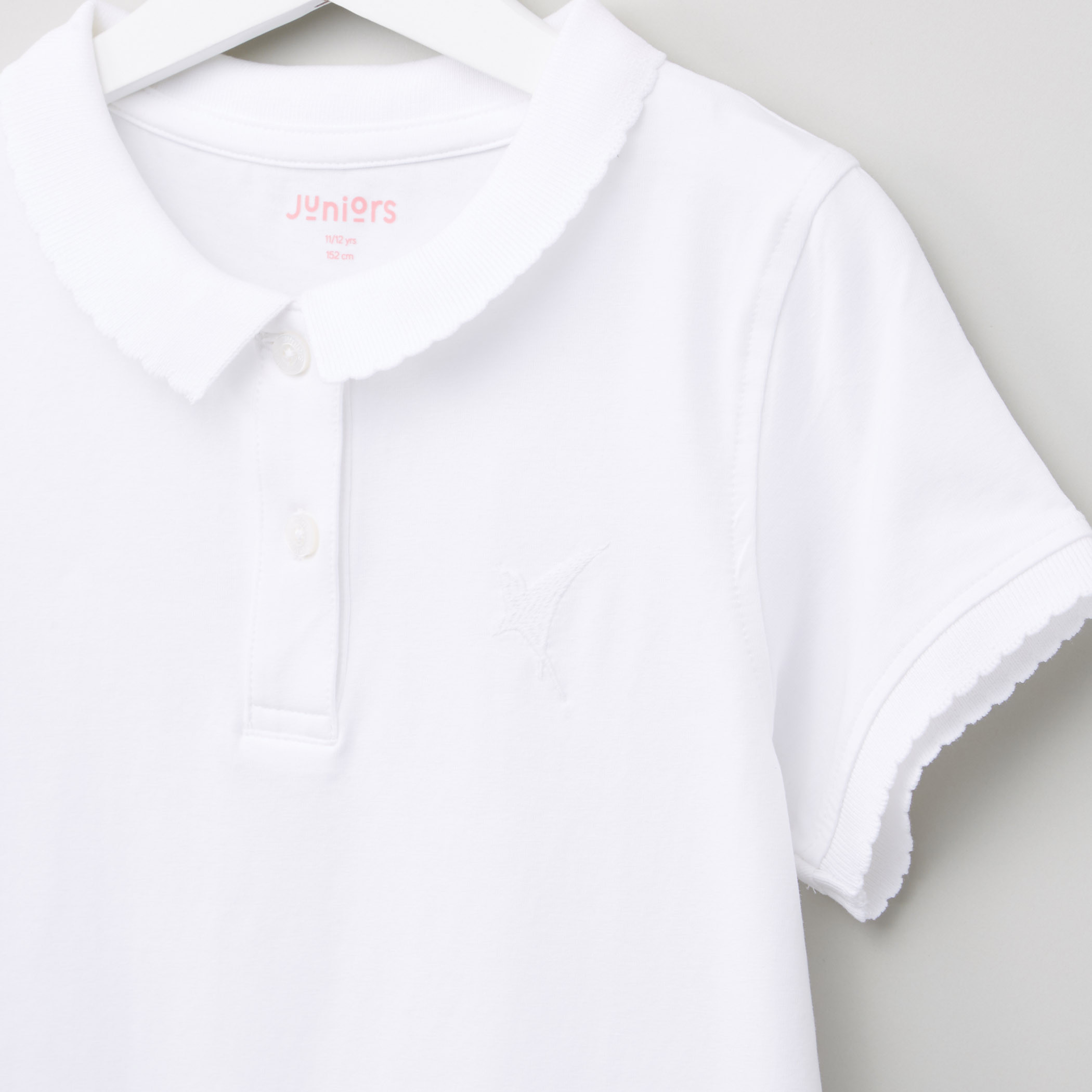 Juniors Polo Neck Short Sleeves T-Shirt-girls-clothing-schoolwear-blousesandshirts-image-2