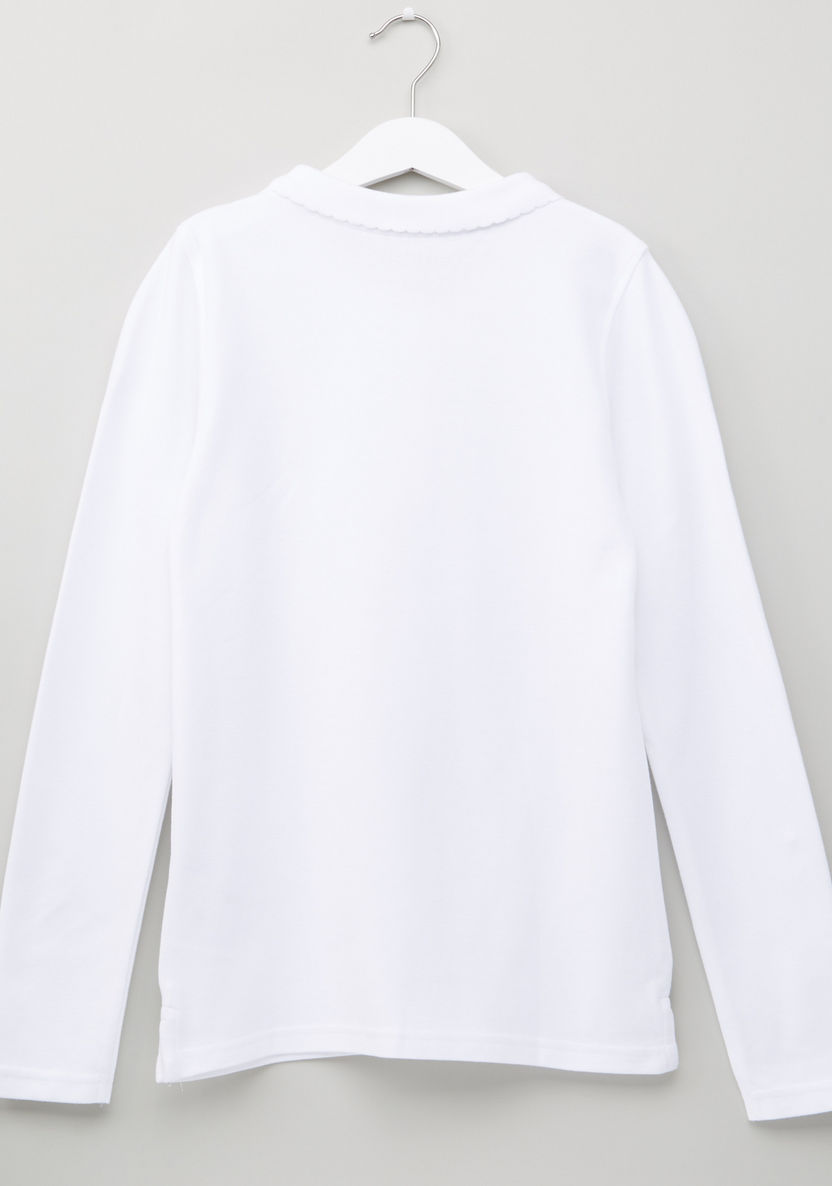 Juniors Polo Neck Long Sleeves T-shirt-T Shirts-image-2