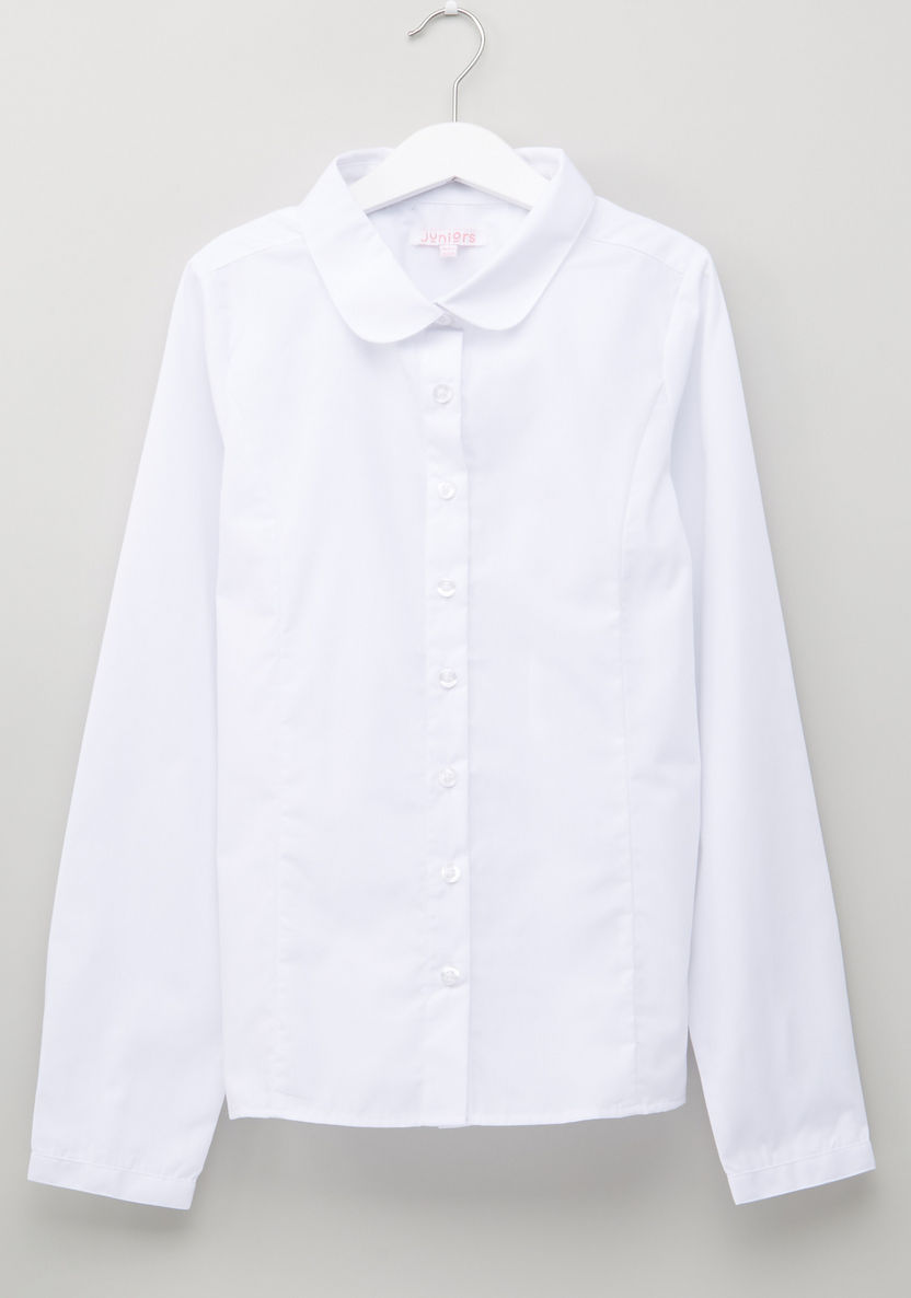 Juniors Long Sleeves Shirt with Complete Placket-Blouses-image-0