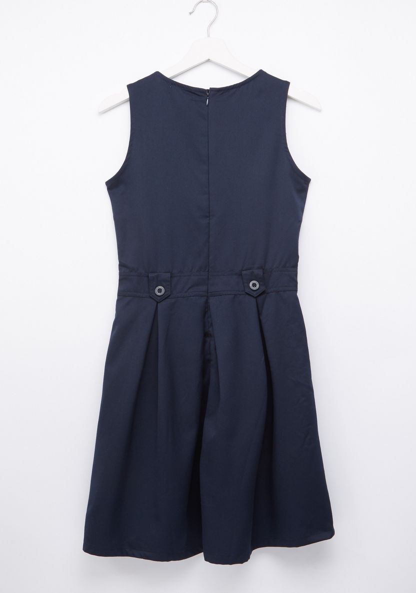 Juniors Sleeveless Pleated Pinafore-Dresses-image-2