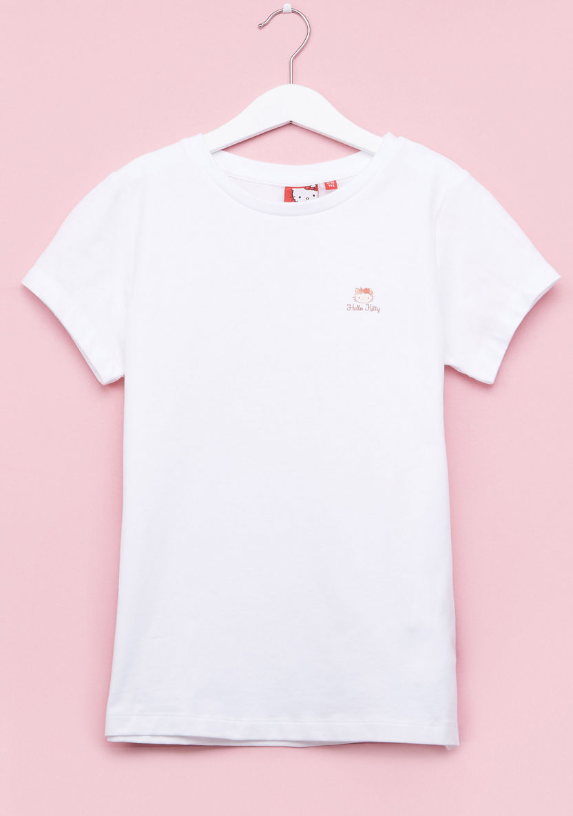 Hello Kitty Crew Neck Short Sleeves T-shirt-T Shirts-image-0