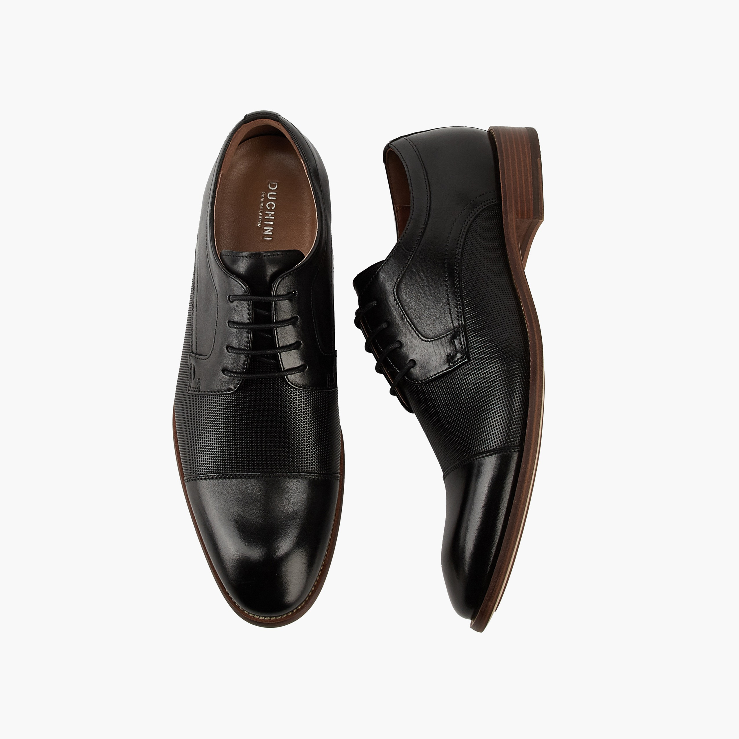 Duchini Men's Leather Solid Lace-Up Derby Shoes-men-shoes-formalshoes-image-1