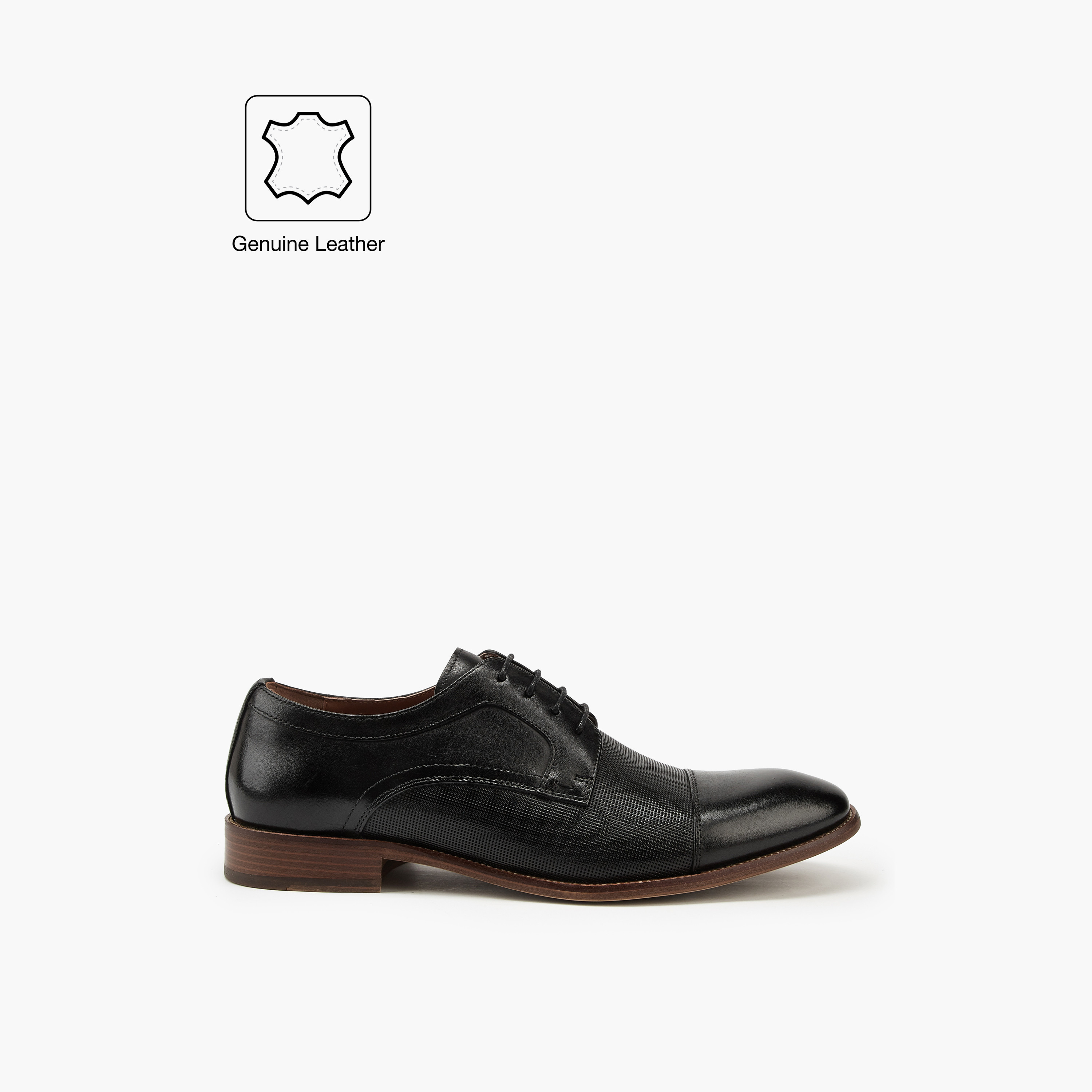 Duchini Men's Leather Solid Lace-Up Derby Shoes-men-shoes-formalshoes-image-2