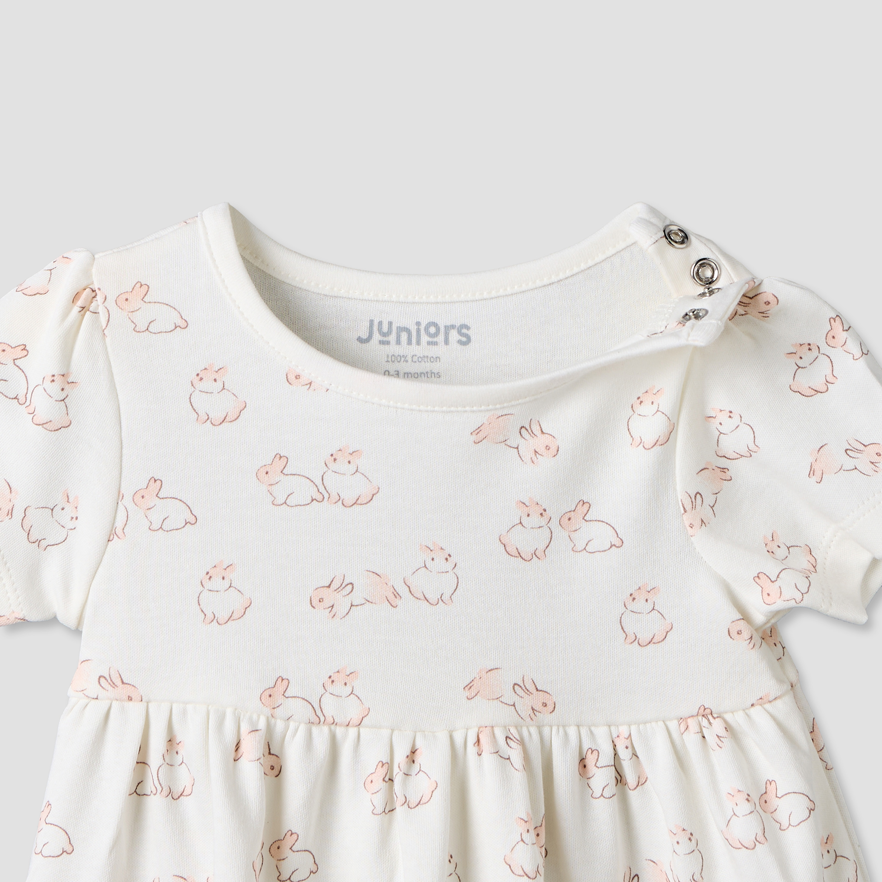 فساتين طول الركبة بطبعات أرنب وياقة مستديرة من جونيورز - عبوة من قطعتين-baby-girls-clothing-dressesandjumpsuits-image-8