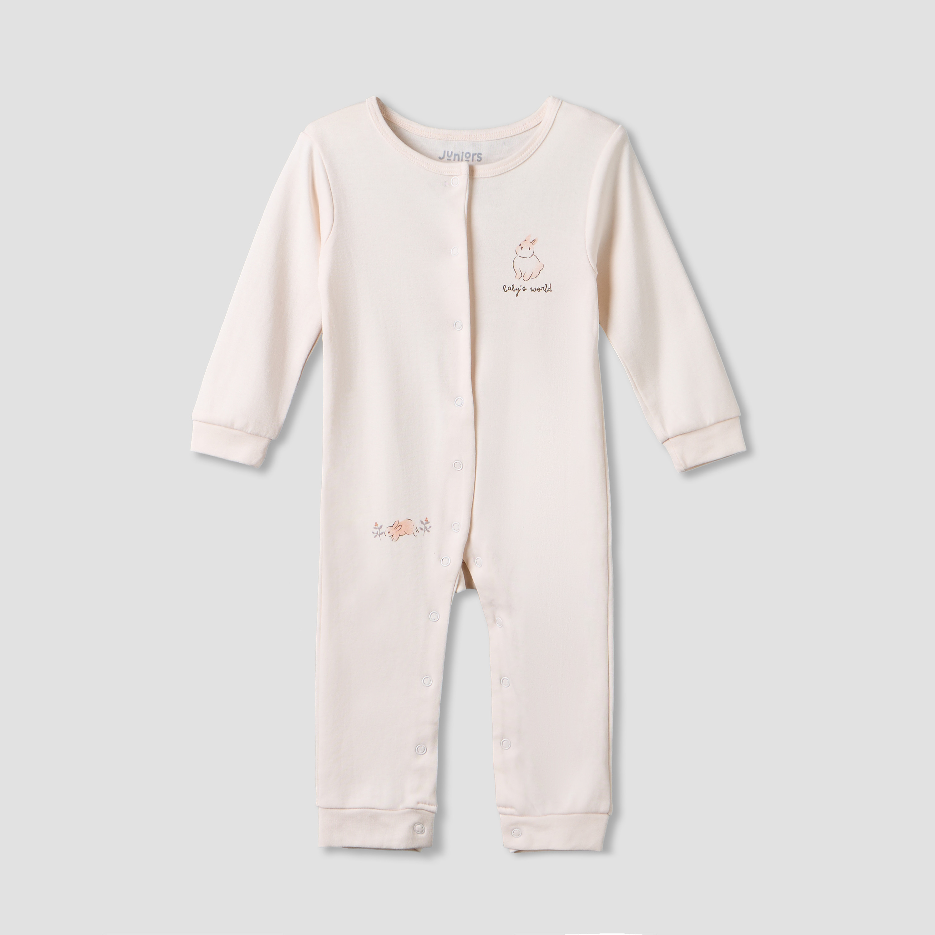 Set of 2 Juniors Round Neck Sleepsuit with Romper-baby-girls-clothing-nightwear-sleepsuits-image-3