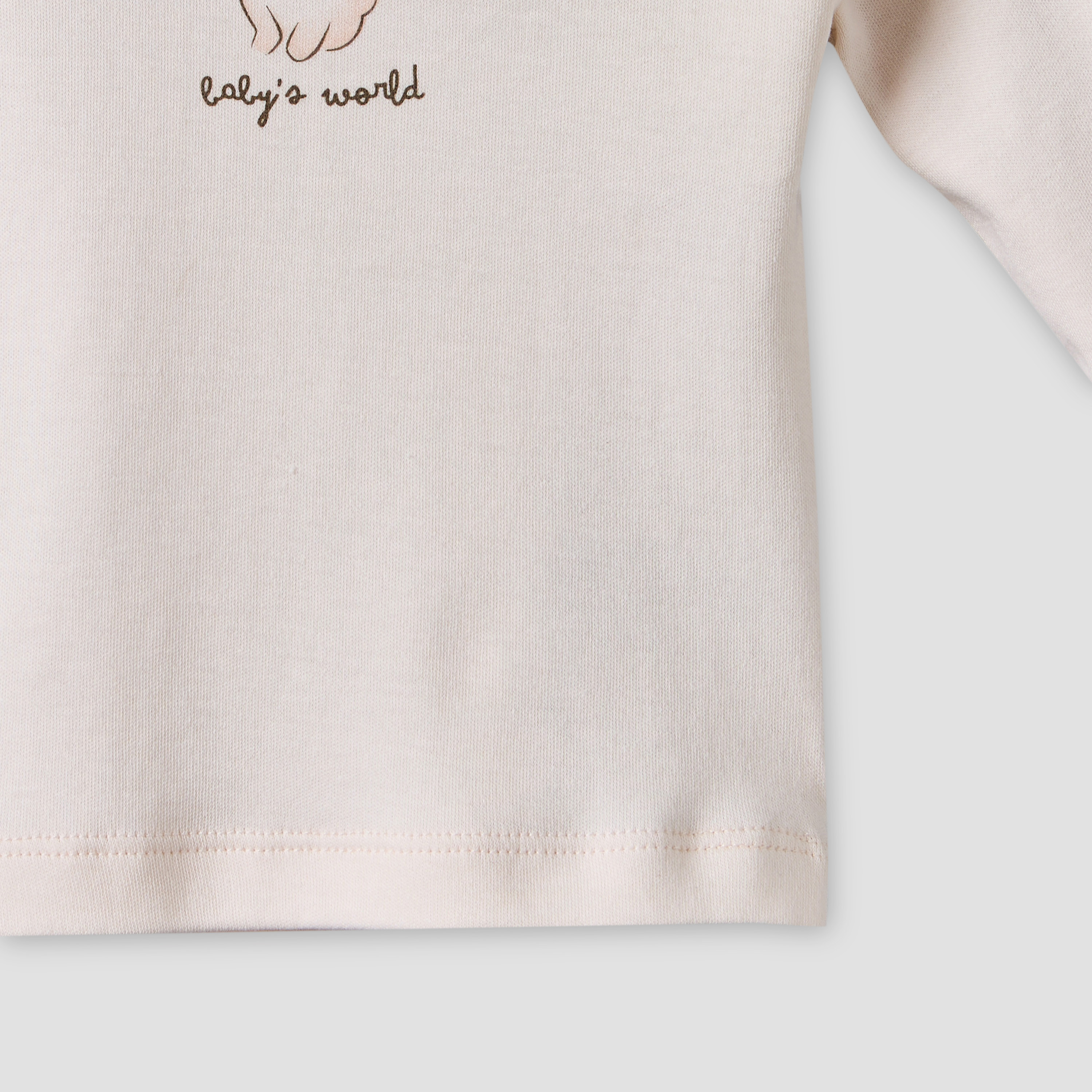 طقم بيجاما قطن بياقة مستديرة وأكمام طويلة وطبعات أرنب من جونيورز - قطعتين-baby-girls-clothing-nightwear-pyjamasets-image-7