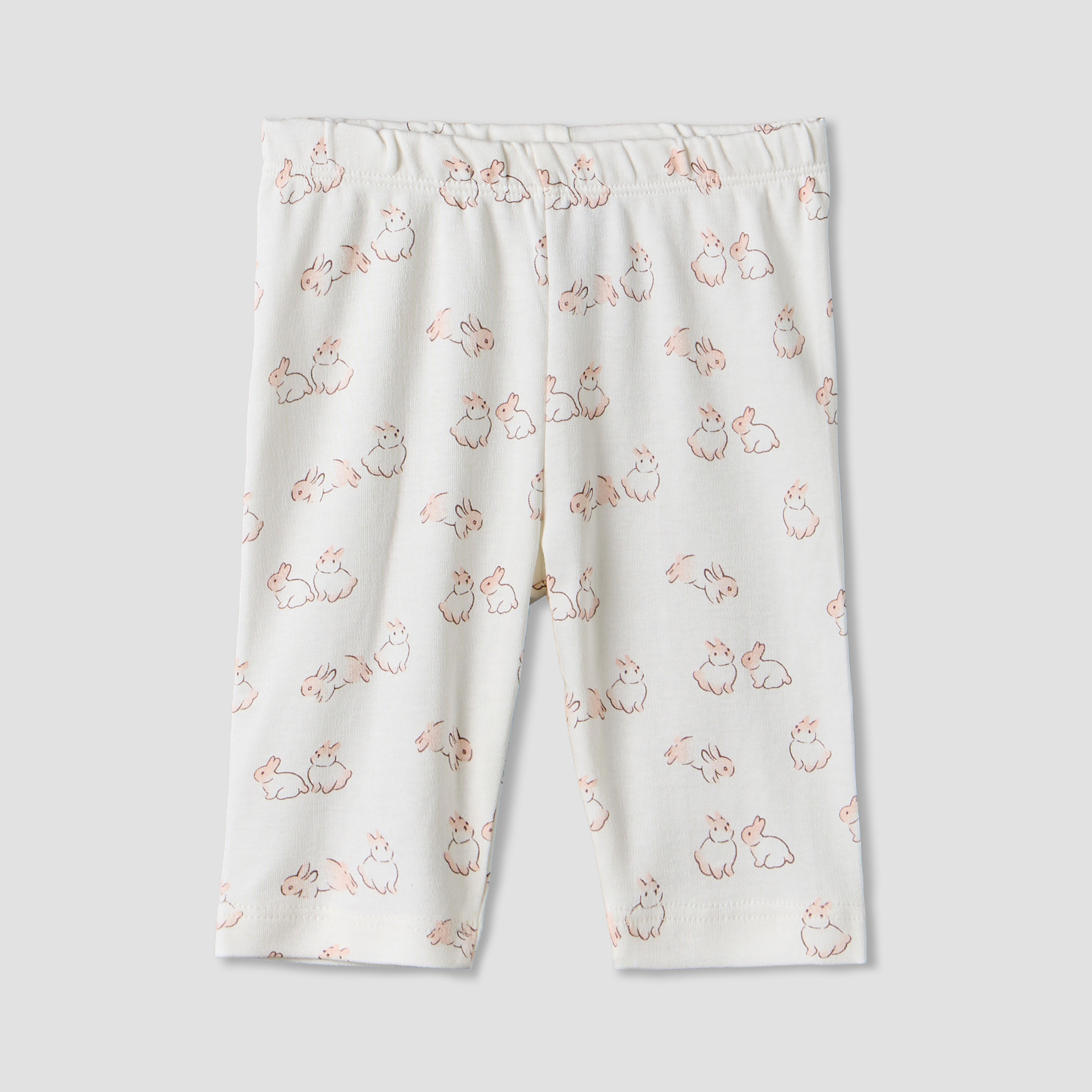طقم بيجاما قطن بياقة مستديرة وأكمام طويلة وطبعات أرنب من جونيورز - قطعتين-baby-girls-clothing-nightwear-pyjamasets-image-8