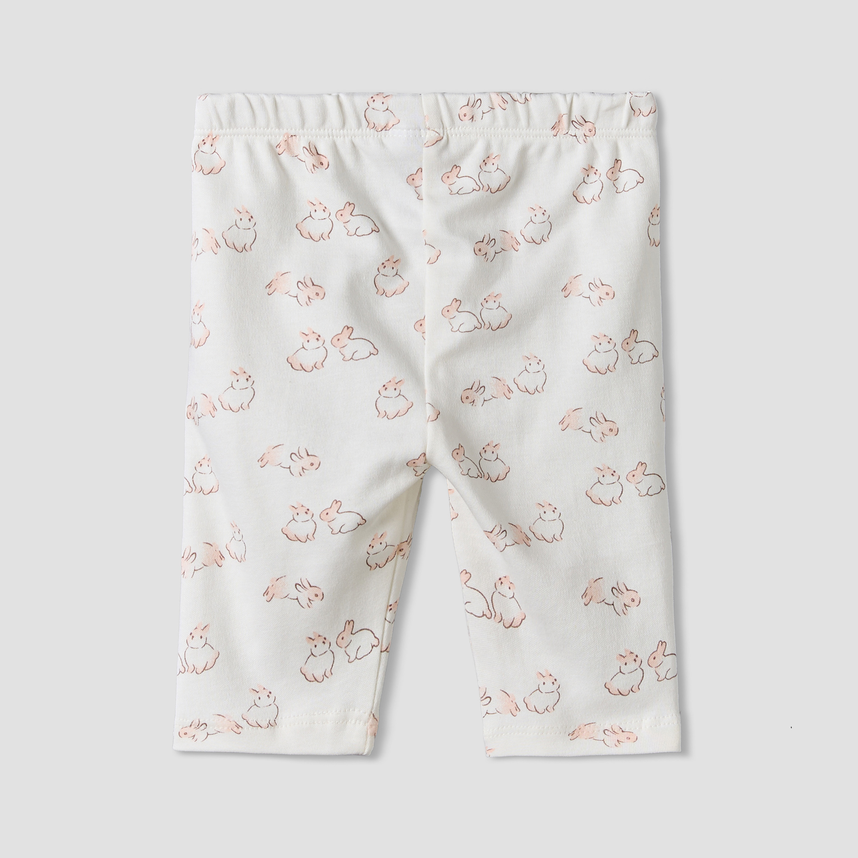 طقم بيجاما قطن بياقة مستديرة وأكمام طويلة وطبعات أرنب من جونيورز - قطعتين-baby-girls-clothing-nightwear-pyjamasets-image-9