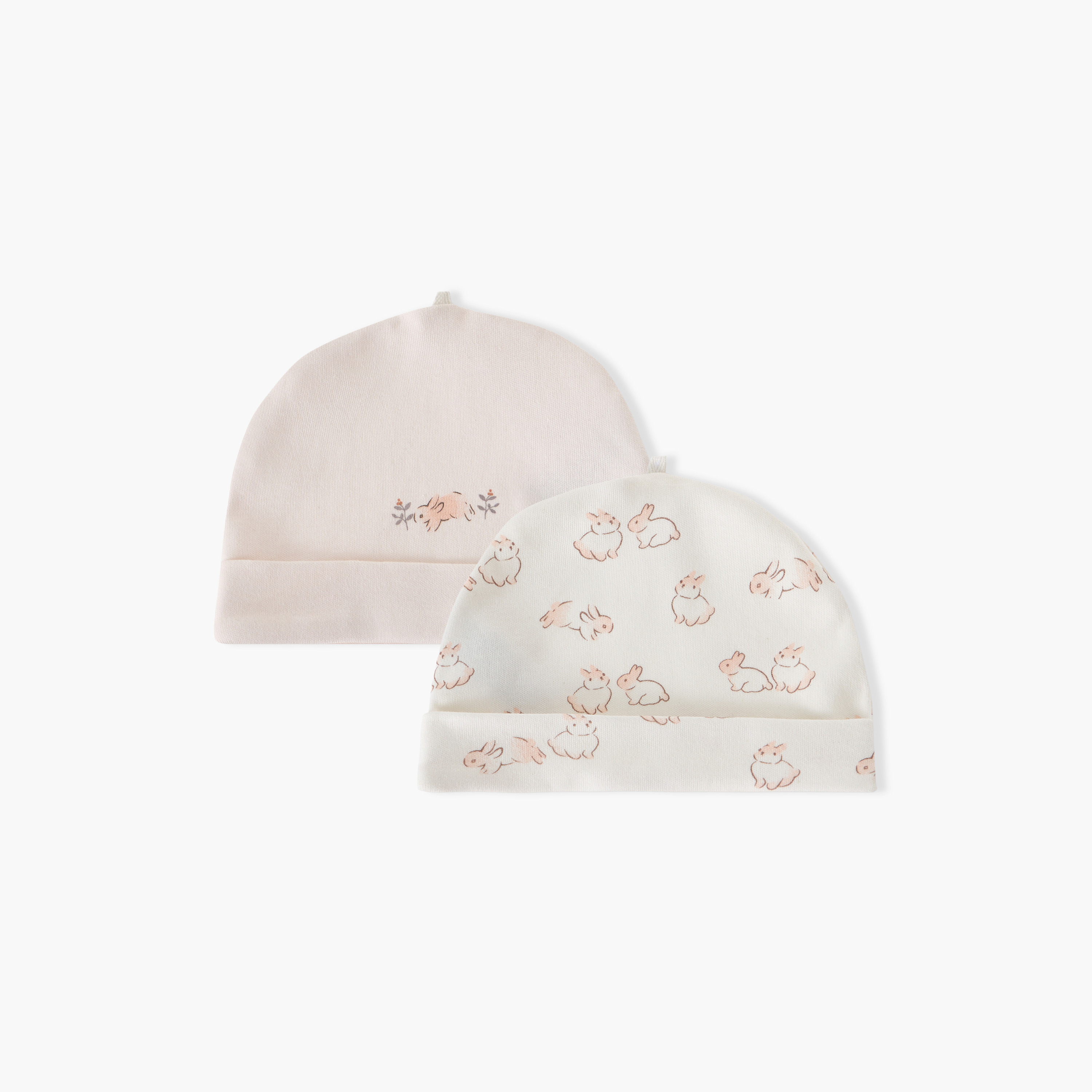 Pack of 2 Juniors Cap with Bunny Print-baby-girls-accessories-caps-image-1