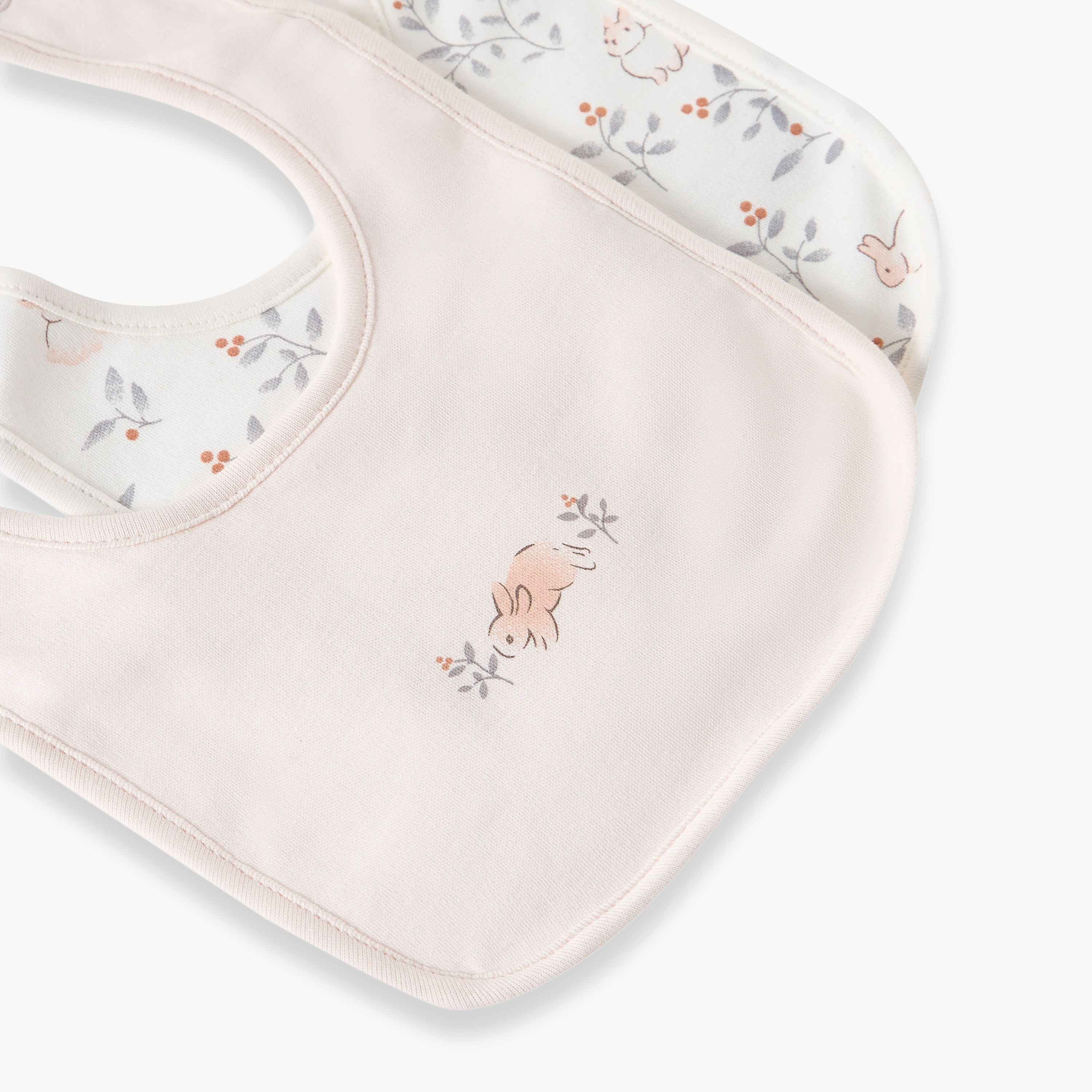 Pack of 2 Juniors Baby Bib with Bunny Print-baby-feeding-bibs-image-5