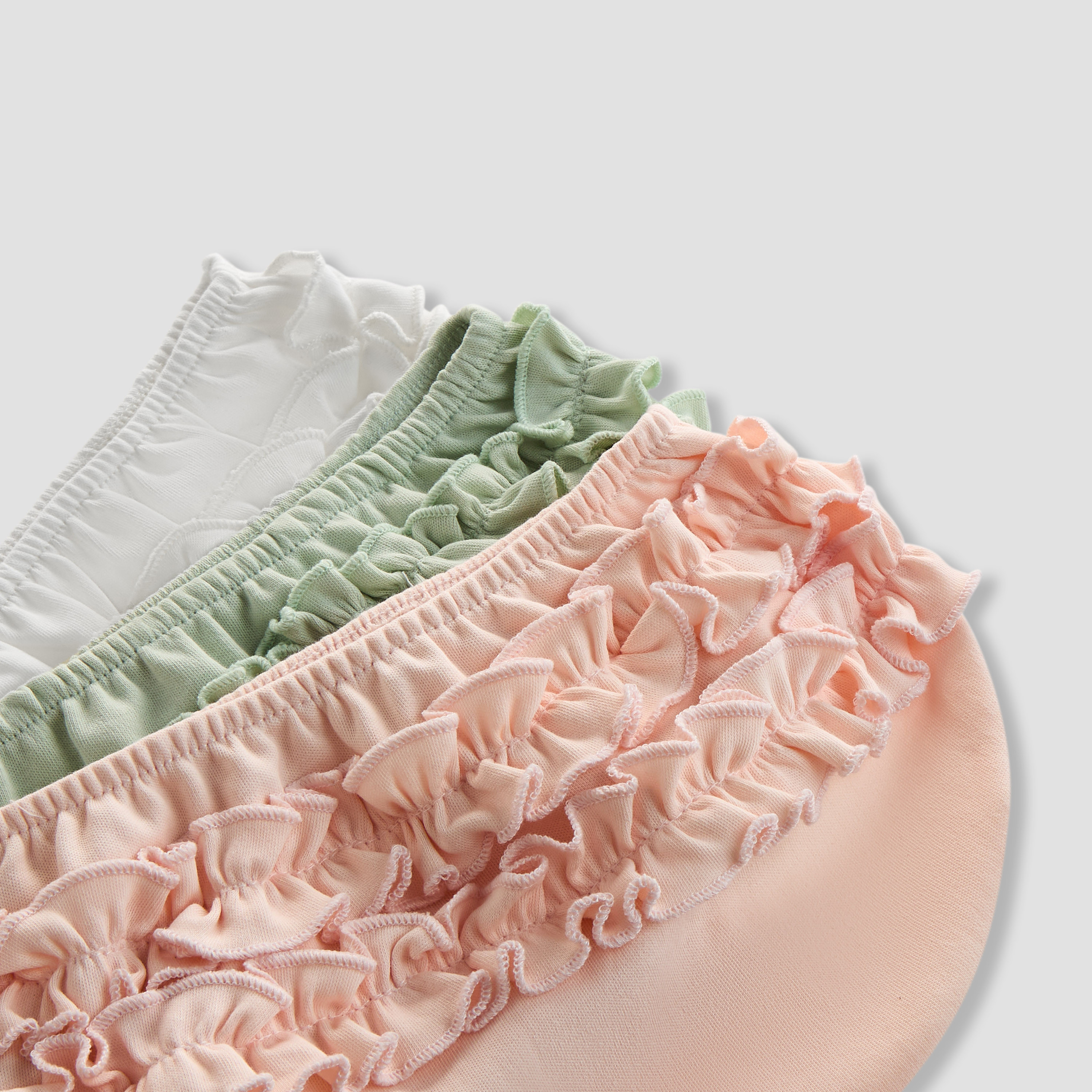 Set of 3, Juniors Cotton Girls Briefs with Frill Detail-baby-girls-clothing-innerwear-image-5