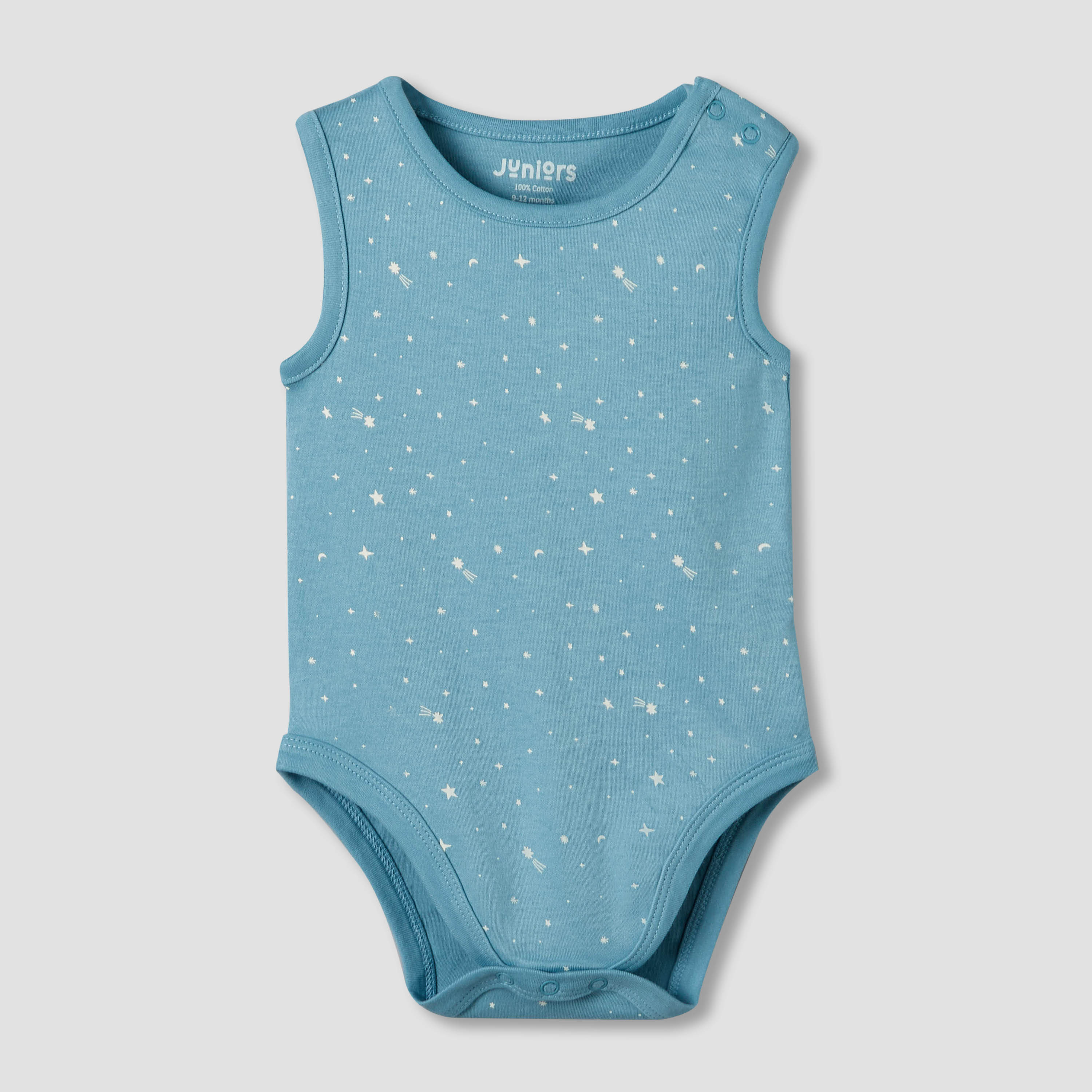 Pack of 3 Juniors Cotton Sleeveless Bodysuit with Space Print-baby-boys-clothing-bodysuits-image-3