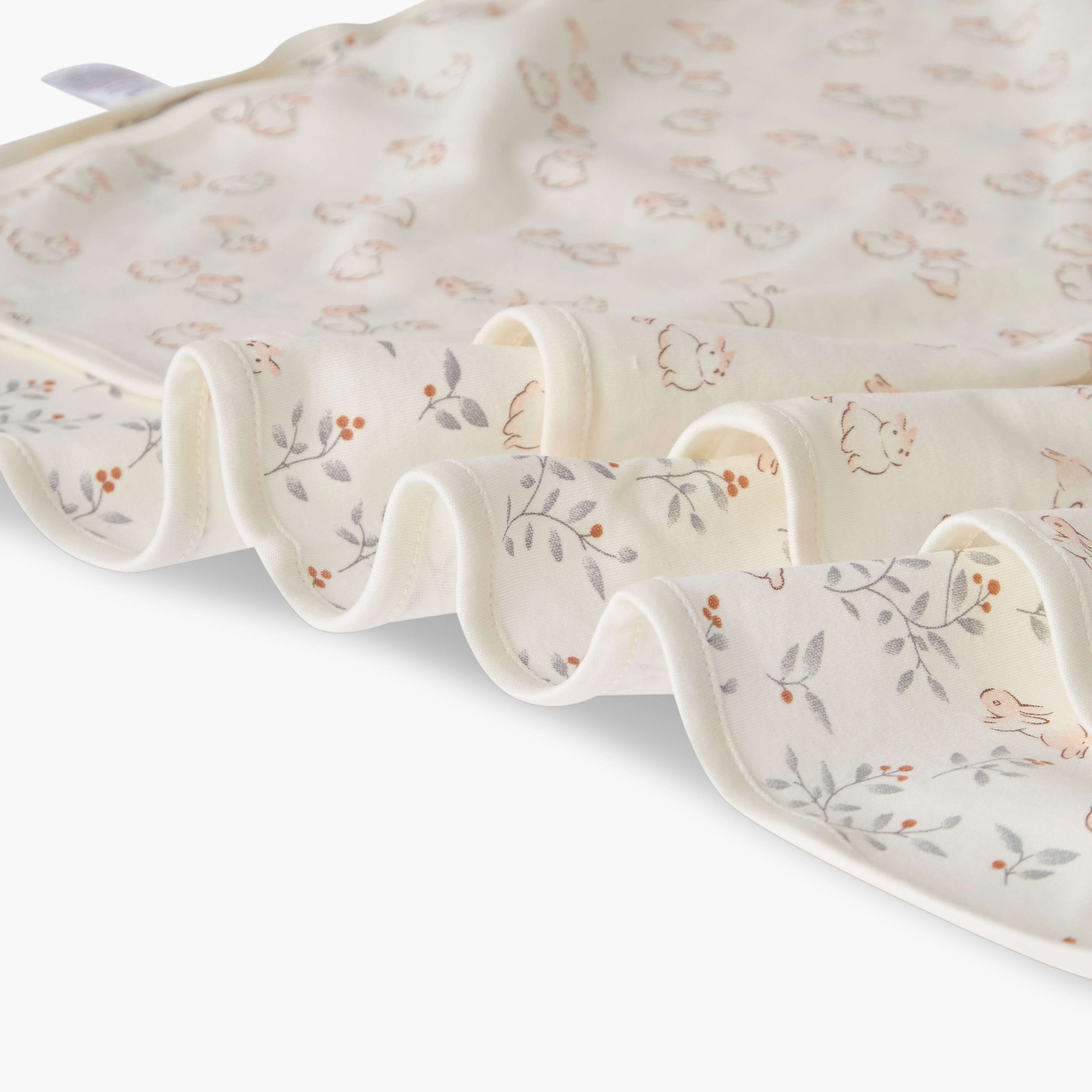 Pack of 2 Juniors Receiving Blanket with Bunny Print-baby-nursery-blanketsandswaddles-receivingblankets-image-5