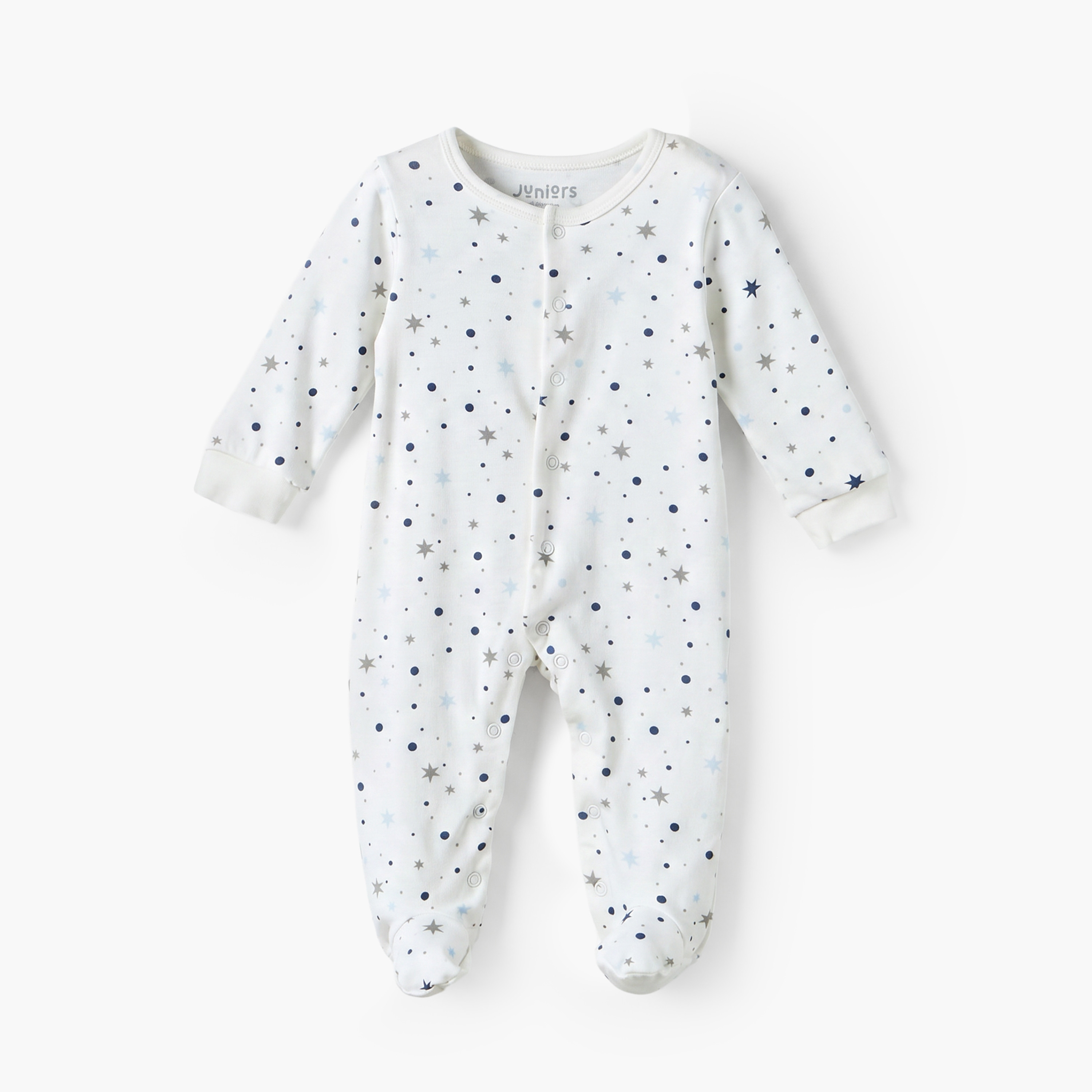 طقم بدلات نوم قطن بياقة ضيقة وأكمام طويلة وأزرار إغلاق كباسة قطعتين من جونيورز-baby-boys-clothing-nightwear-sleepsuits-image-3