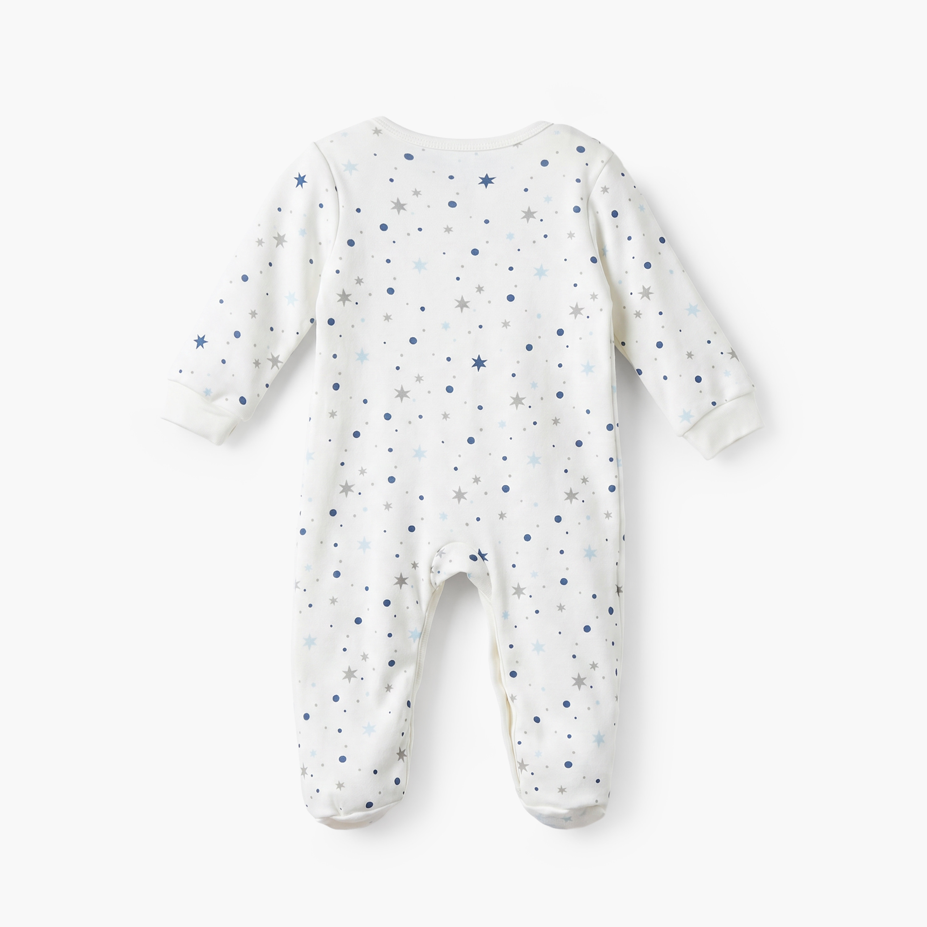 طقم بدلات نوم قطن بياقة ضيقة وأكمام طويلة وأزرار إغلاق كباسة قطعتين من جونيورز-baby-boys-clothing-nightwear-sleepsuits-image-4
