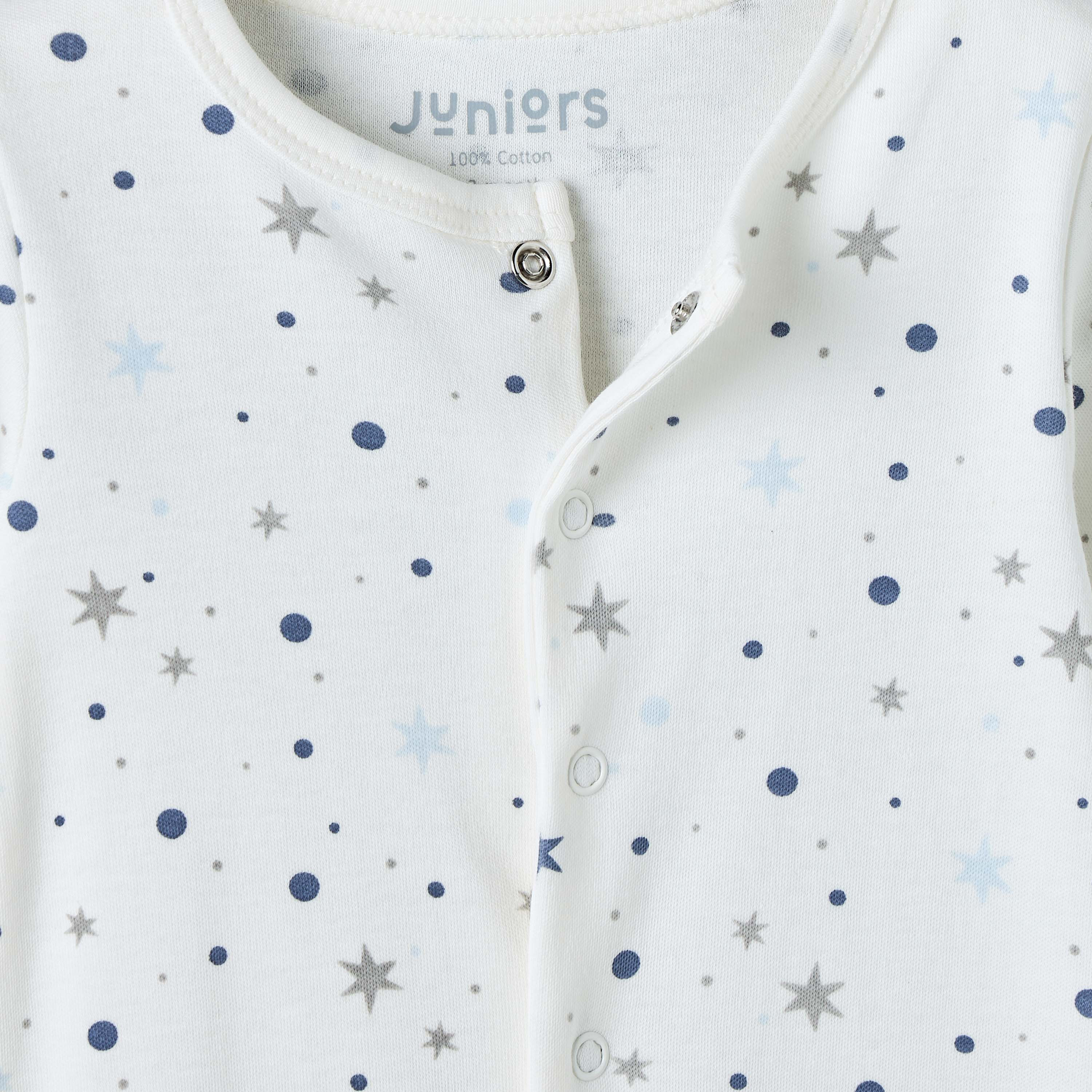 طقم بدلات نوم قطن بياقة ضيقة وأكمام طويلة وأزرار إغلاق كباسة قطعتين من جونيورز-baby-boys-clothing-nightwear-sleepsuits-image-6