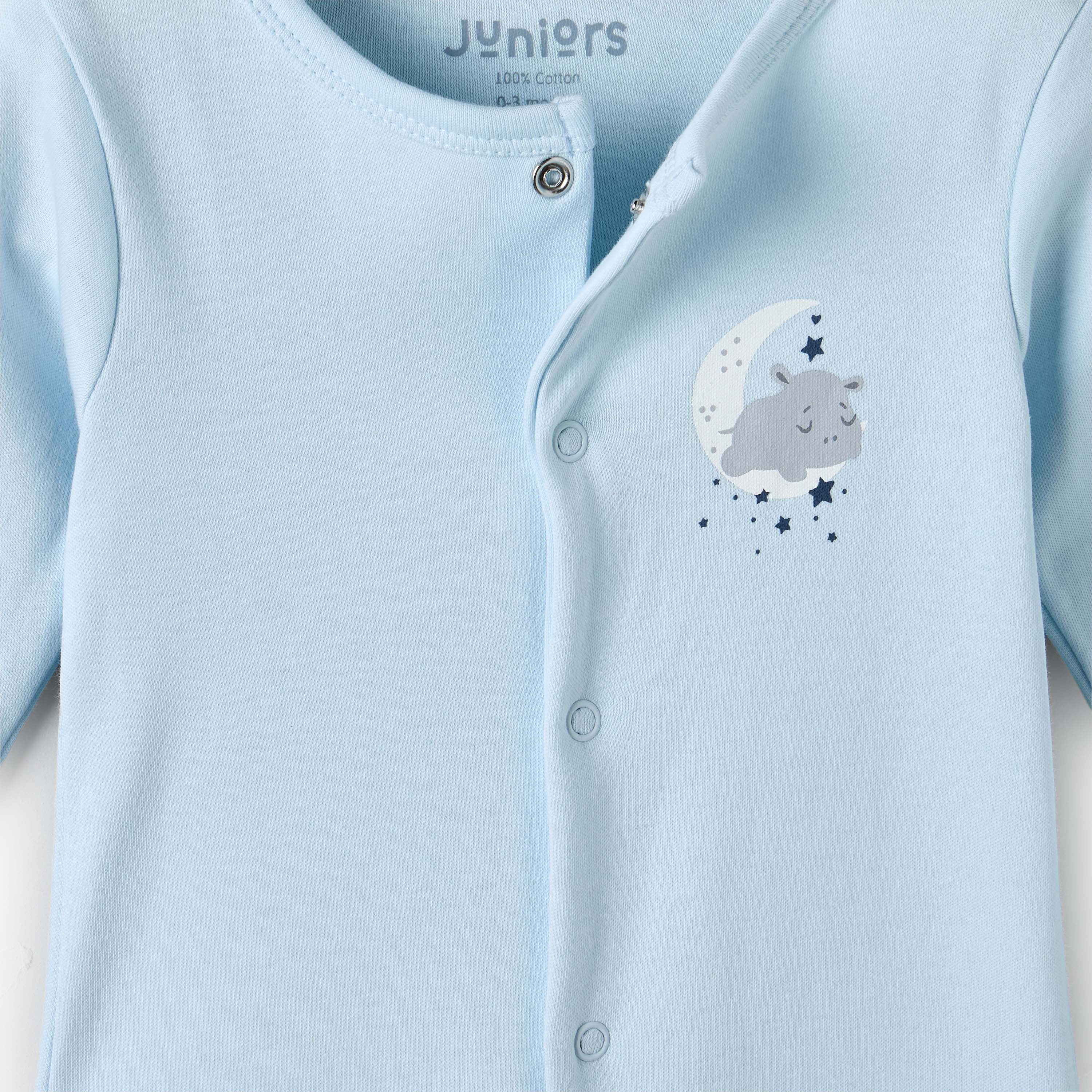 Set of 2 Juniors Crew Neck Long Sleeves Sleepsuit with Romper-baby-boys-clothing-nightwear-sleepsuits-image-6