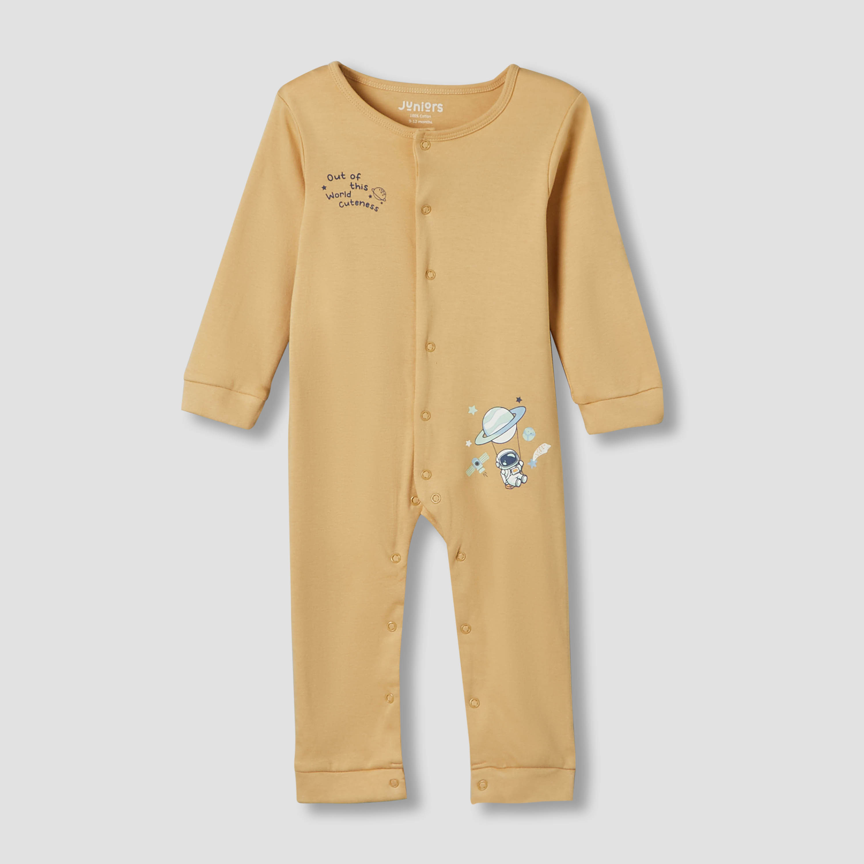 Set of 2 Juniors Cotton Sleepsuit and Romper with Space Print-baby-boys-clothing-nightwear-sleepsuits-image-3