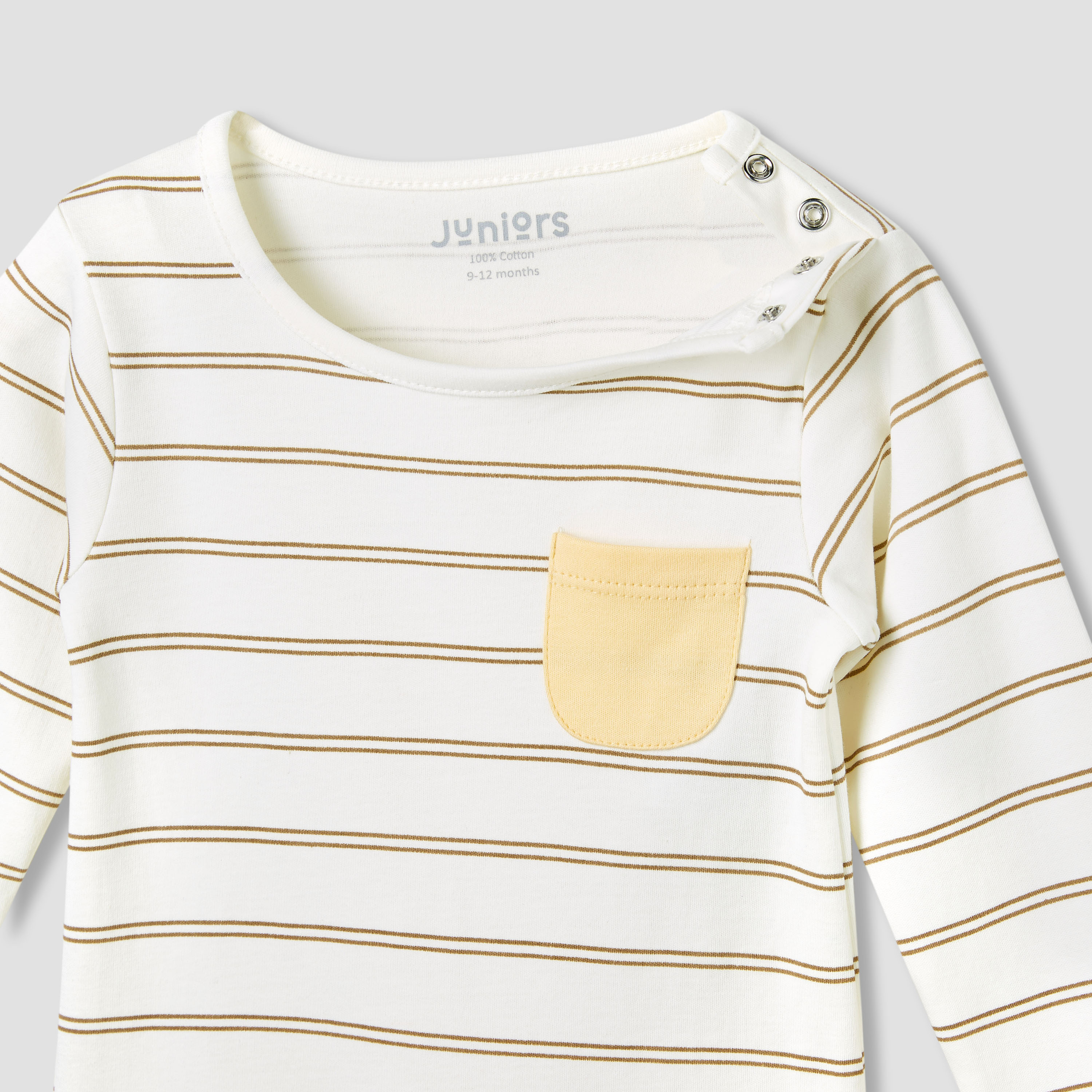 Juniors Striped Sleepsuit with Pocket-baby-boys-clothing-nightwear-sleepsuits-image-4