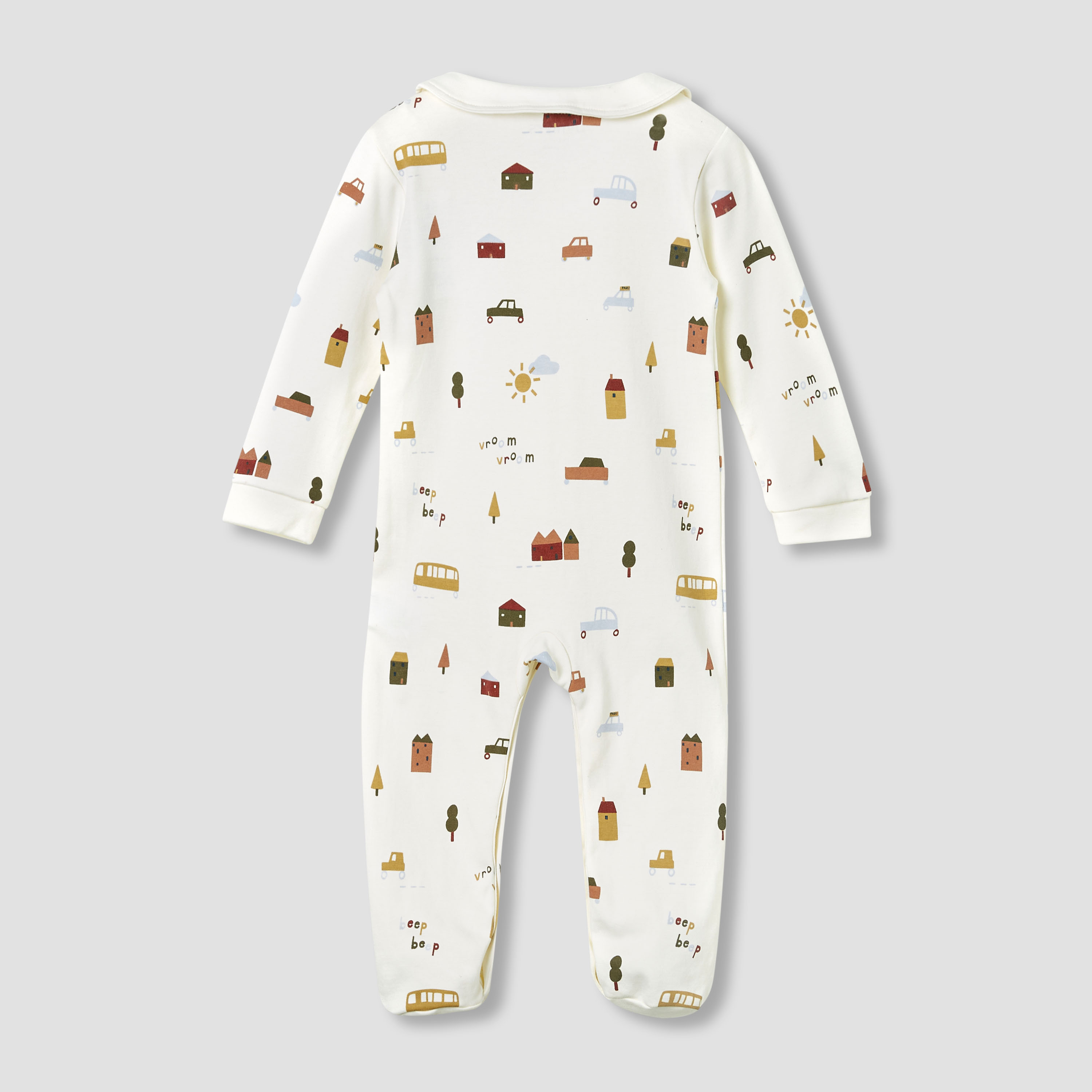 Juniors Printed Sleepsuit with Long Sleeves-baby-boys-clothing-nightwear-sleepsuits-image-3