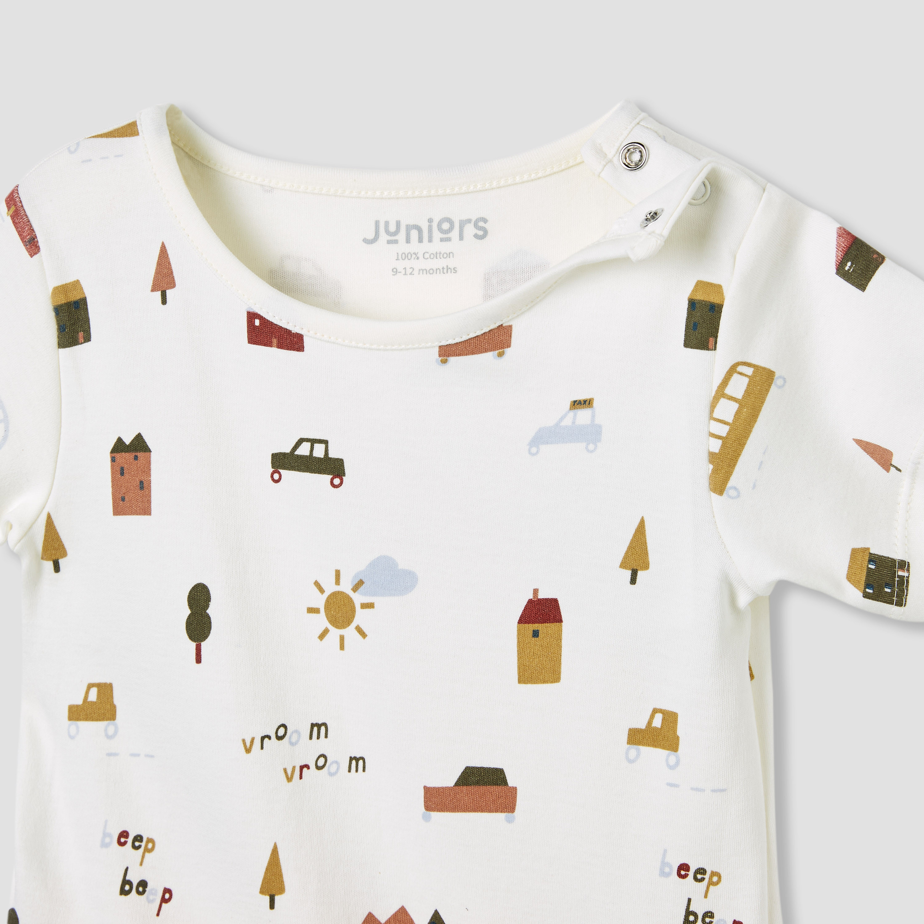 Juniors Printed Romper with Short Sleeves-baby-boys-clothing-rompers-image-4