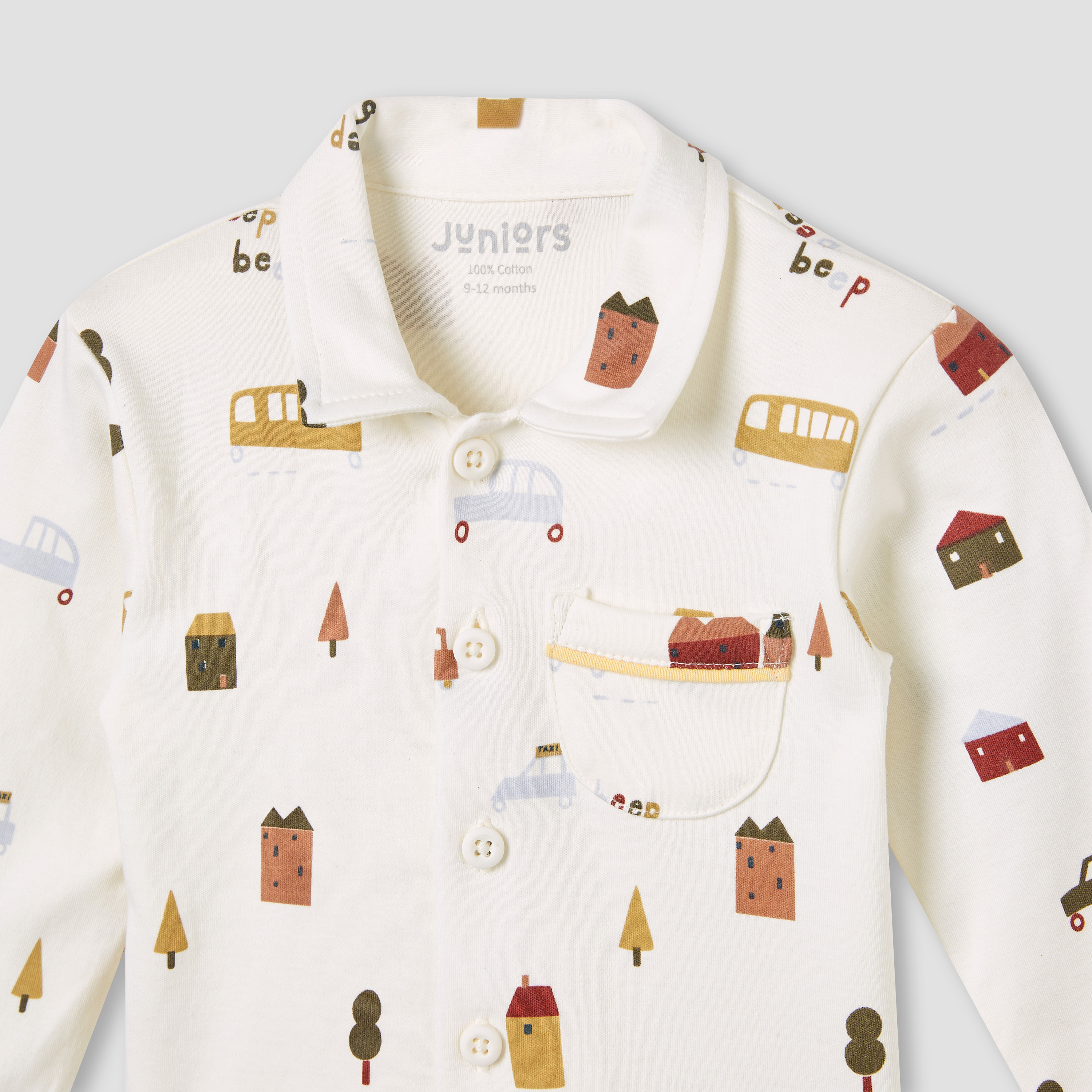 Juniors Pyjama Set with Farmyard Print – Cotton – Long Sleeve – Collared Neck-baby-boys-clothing-nightwear-pyjamasets-image-5