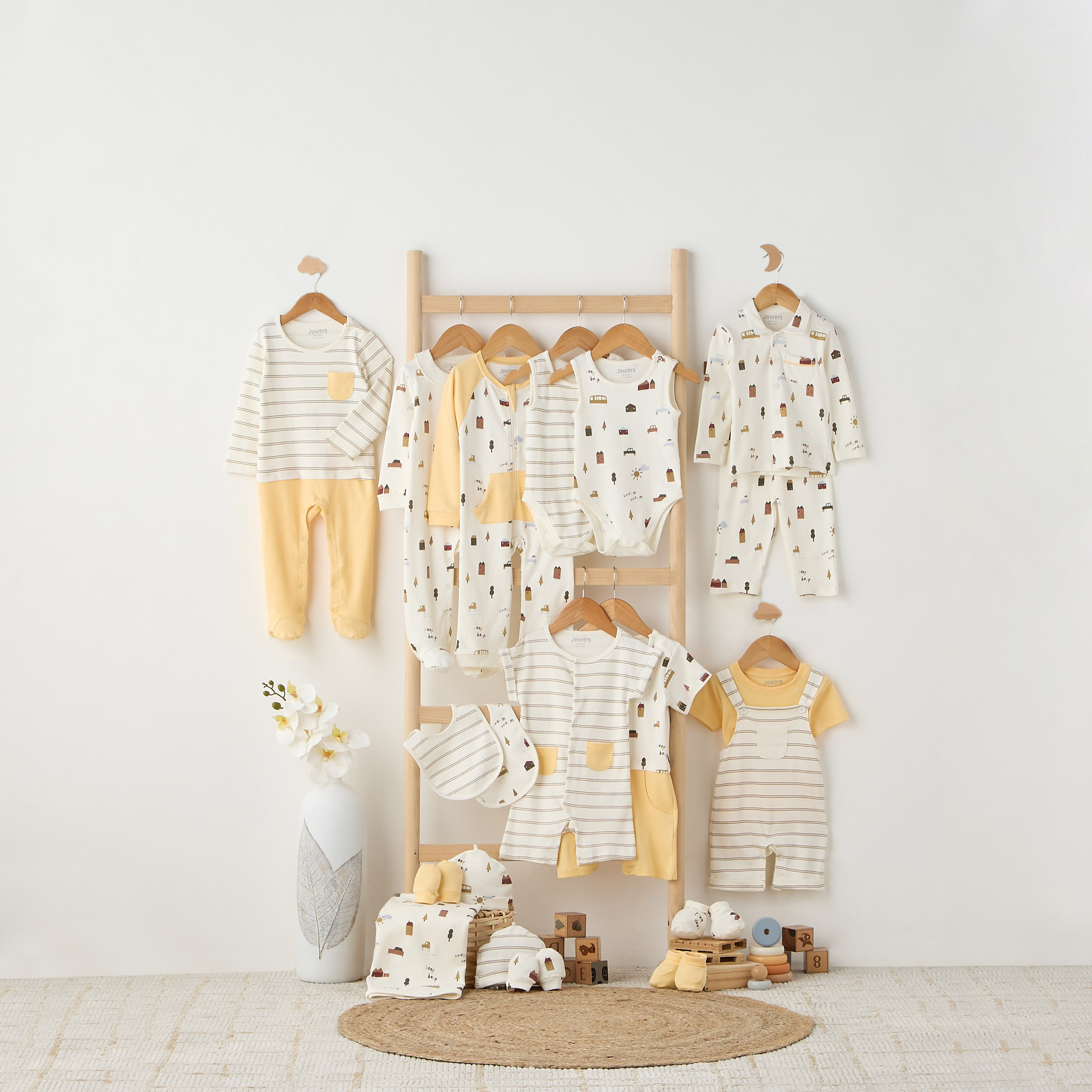 Juniors Printed Sleeveless Bodysuit with Button Closure - Set of 2-baby-boys-clothing-bodysuits-image-7