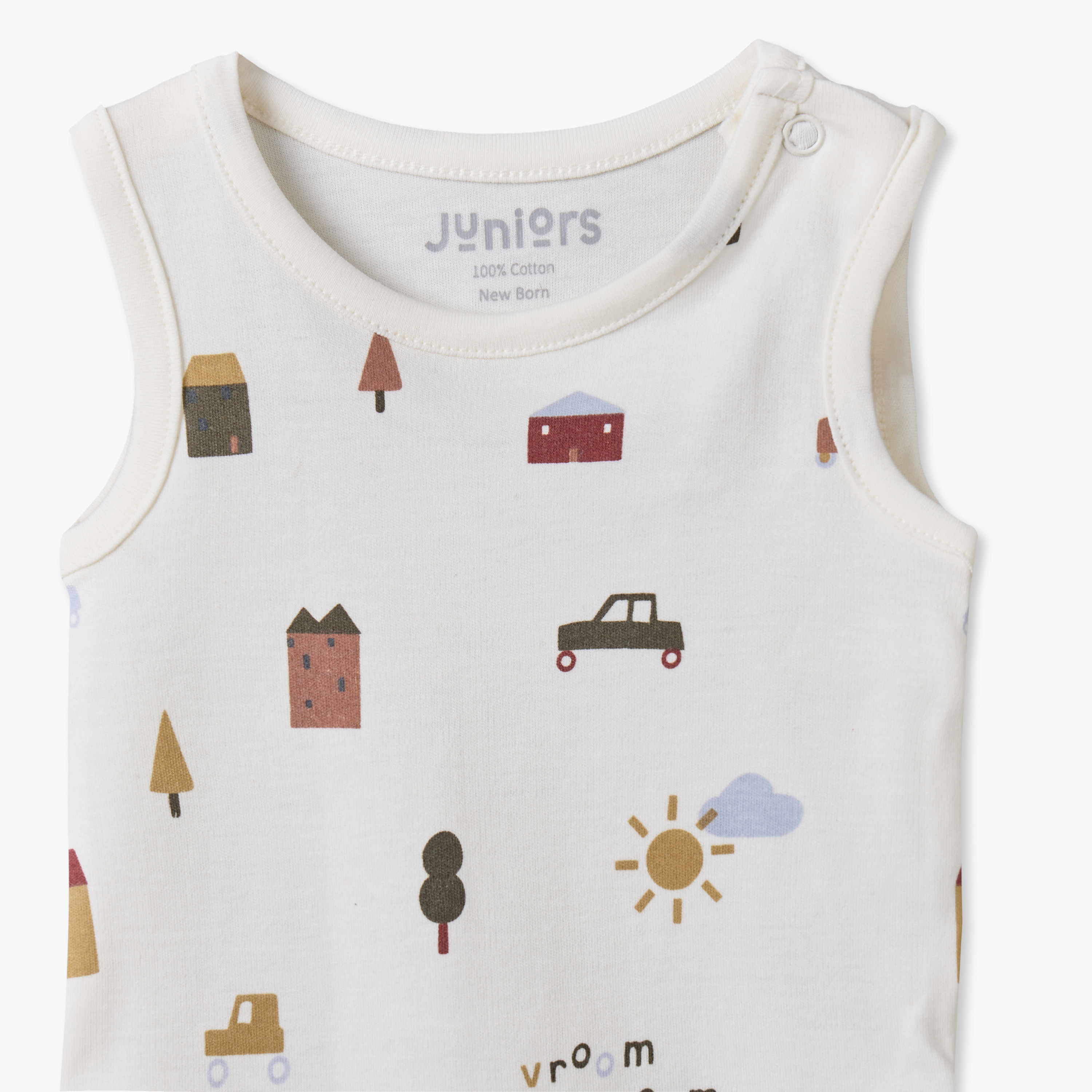 Juniors Printed Sleeveless Bodysuit with Button Closure - Set of 2-baby-boys-clothing-multipacks-image-8