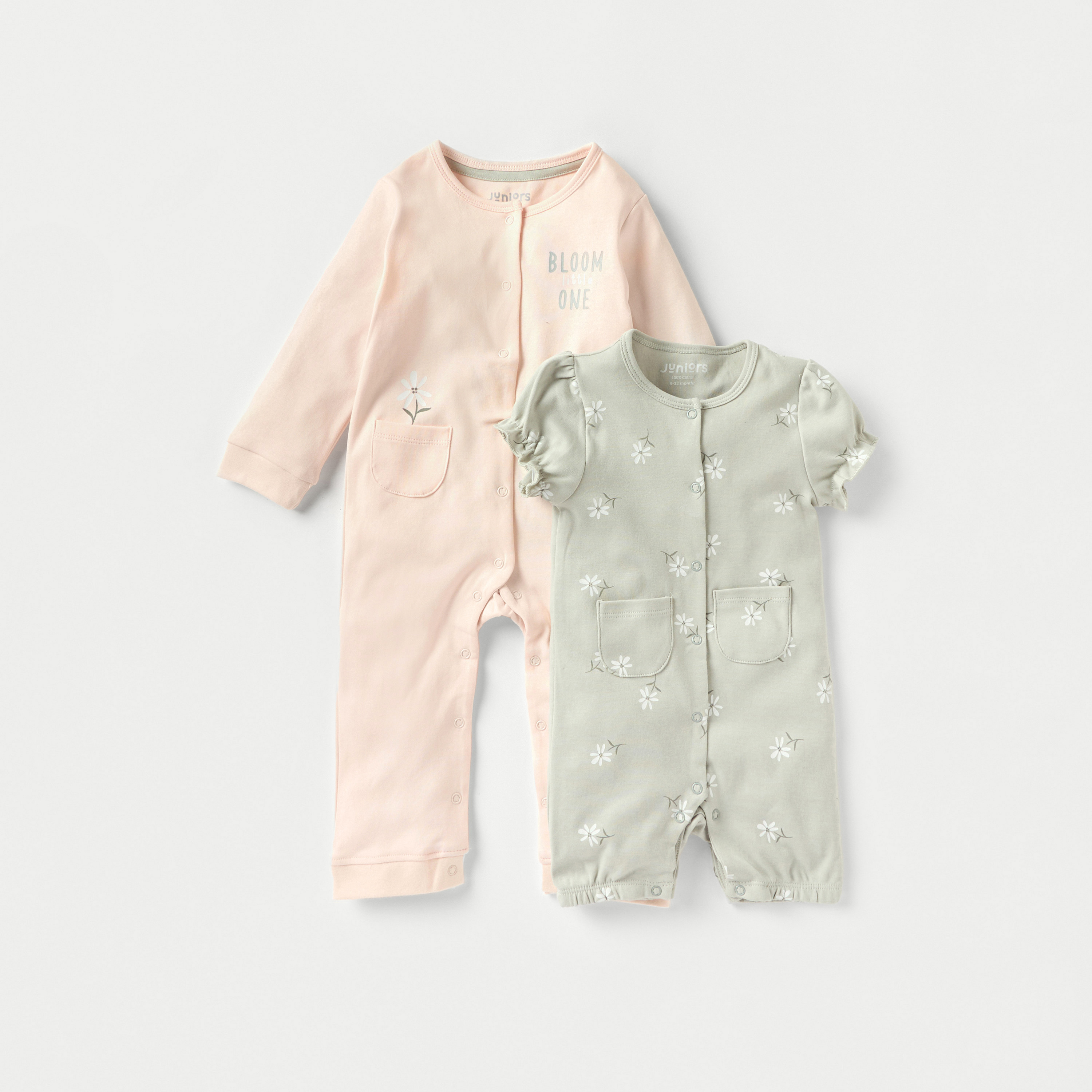 طقم أفرول وبدلة نوم بطبعات قطعتين من جونيورز-baby-girls-clothing-nightwear-sleepsuits-image-1
