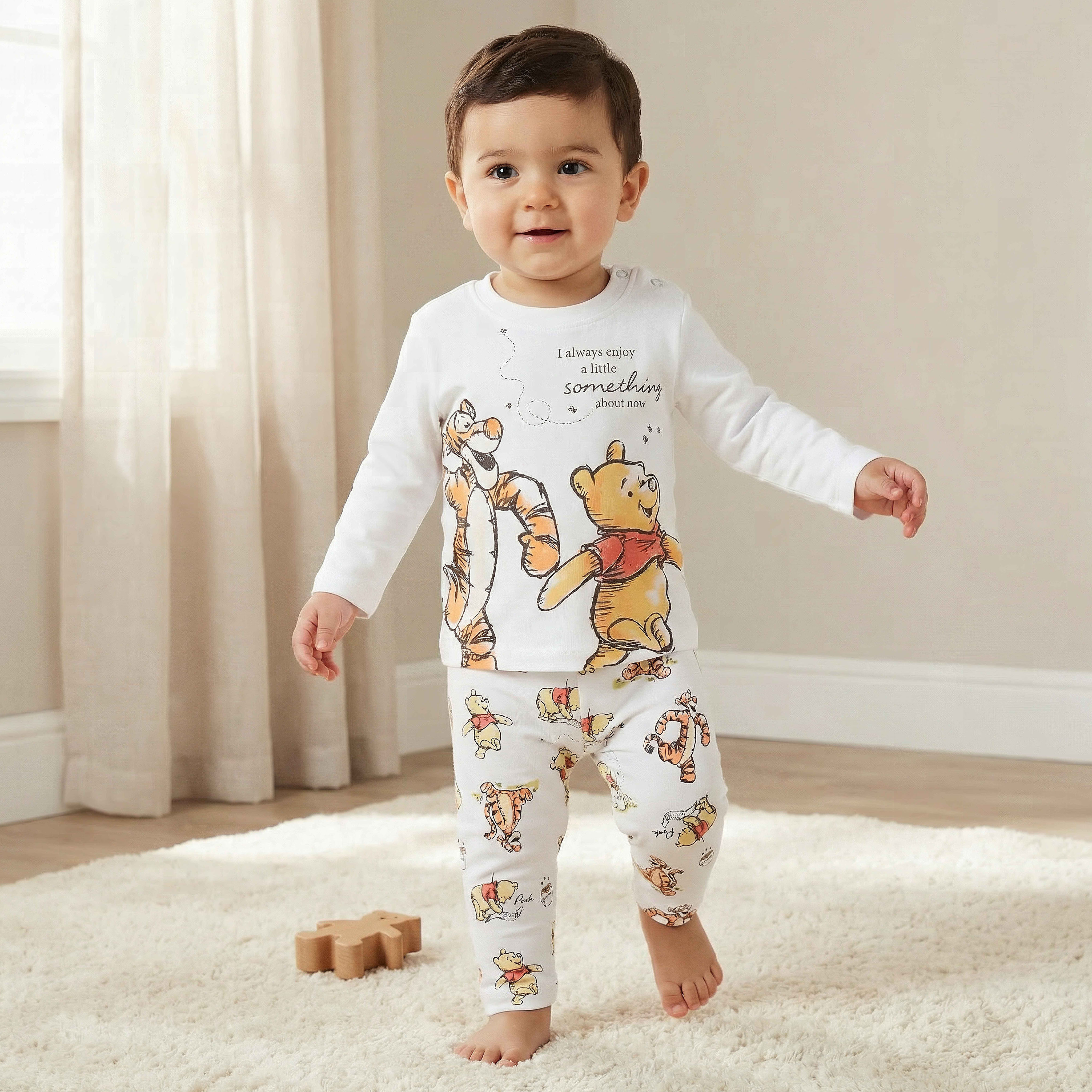 Pack of 2 Disney Cotton Long Sleeves Pyjama Set with Winnie the Pooh Print-baby-boys-clothing-nightwear-pyjamasets-image-2