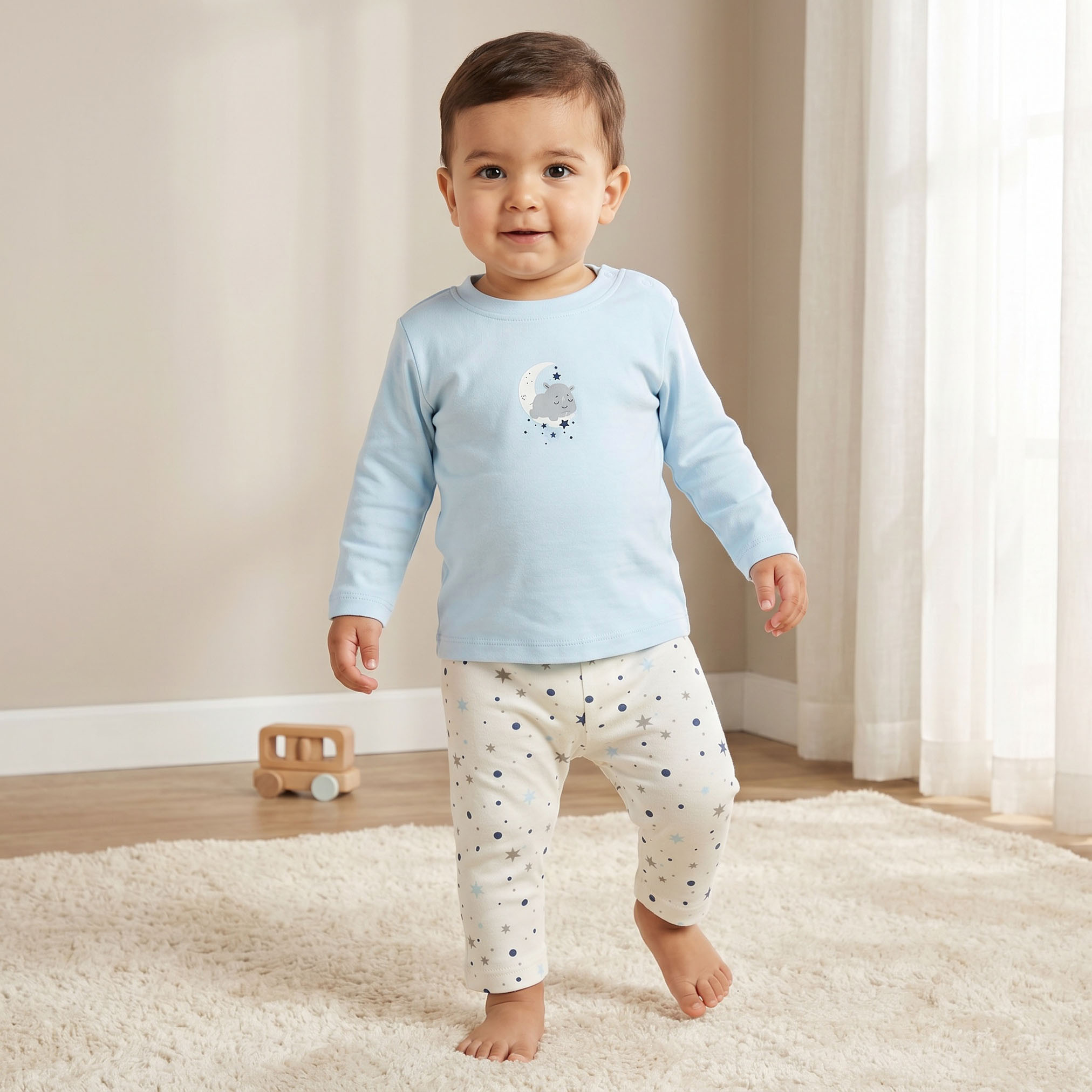 Juniors Cotton Crew Neck Long Sleeves Pyjama Set with Celestial Print-baby-boys-clothing-nightwear-pyjamasets-image-2