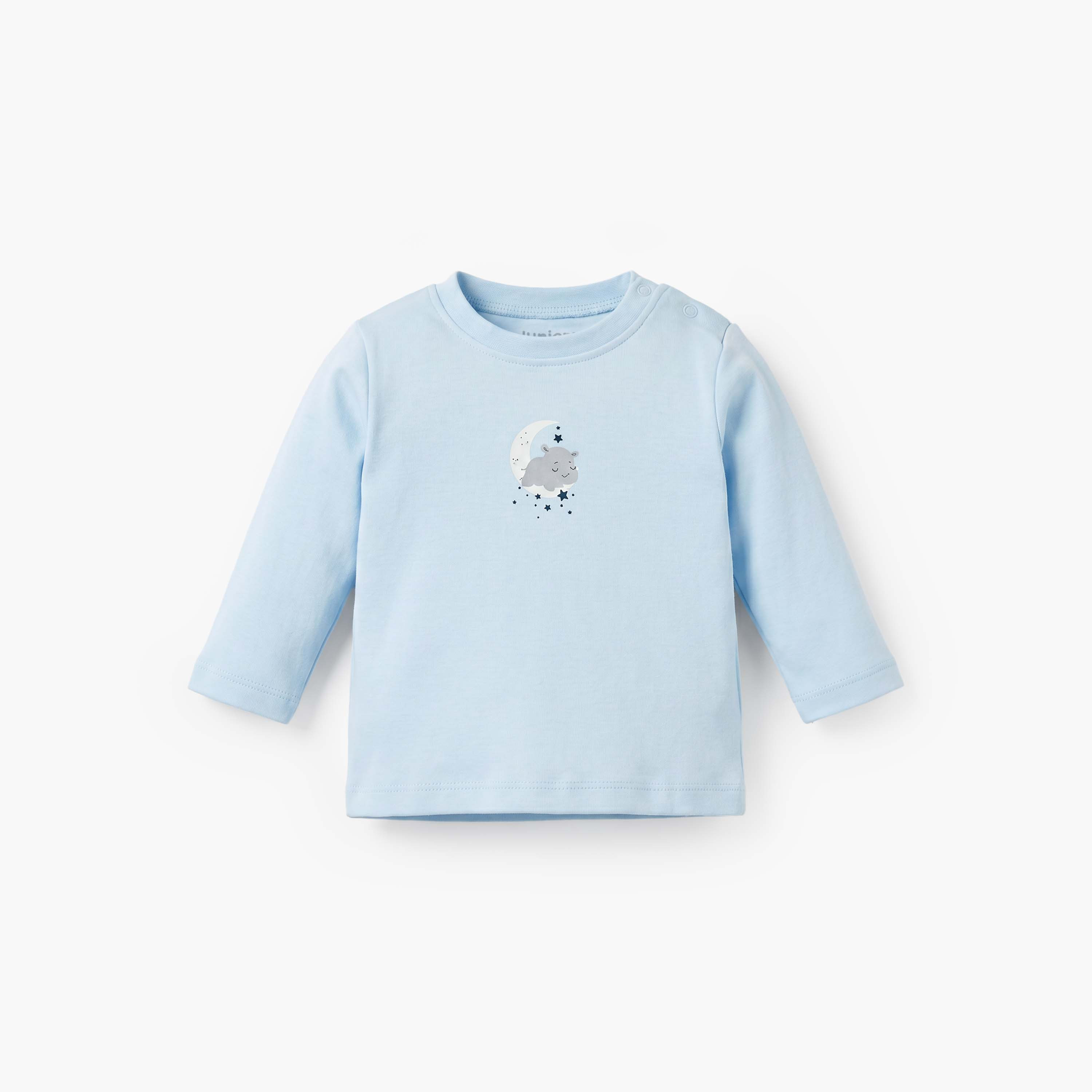 Juniors Cotton Crew Neck Long Sleeves Pyjama Set with Celestial Print-baby-boys-clothing-nightwear-pyjamasets-image-3