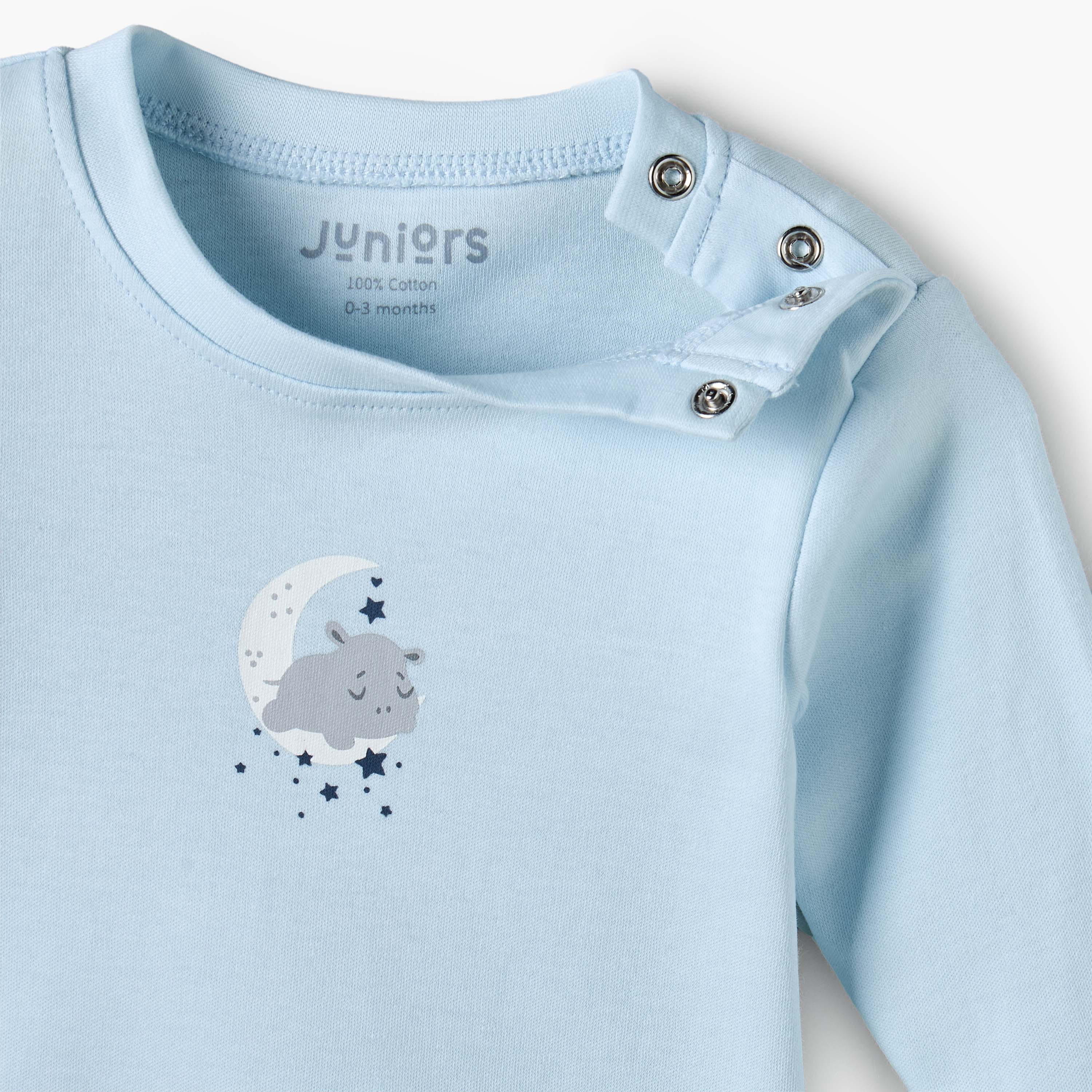 Juniors Cotton Crew Neck Long Sleeves Pyjama Set with Celestial Print-baby-boys-clothing-nightwear-pyjamasets-image-8