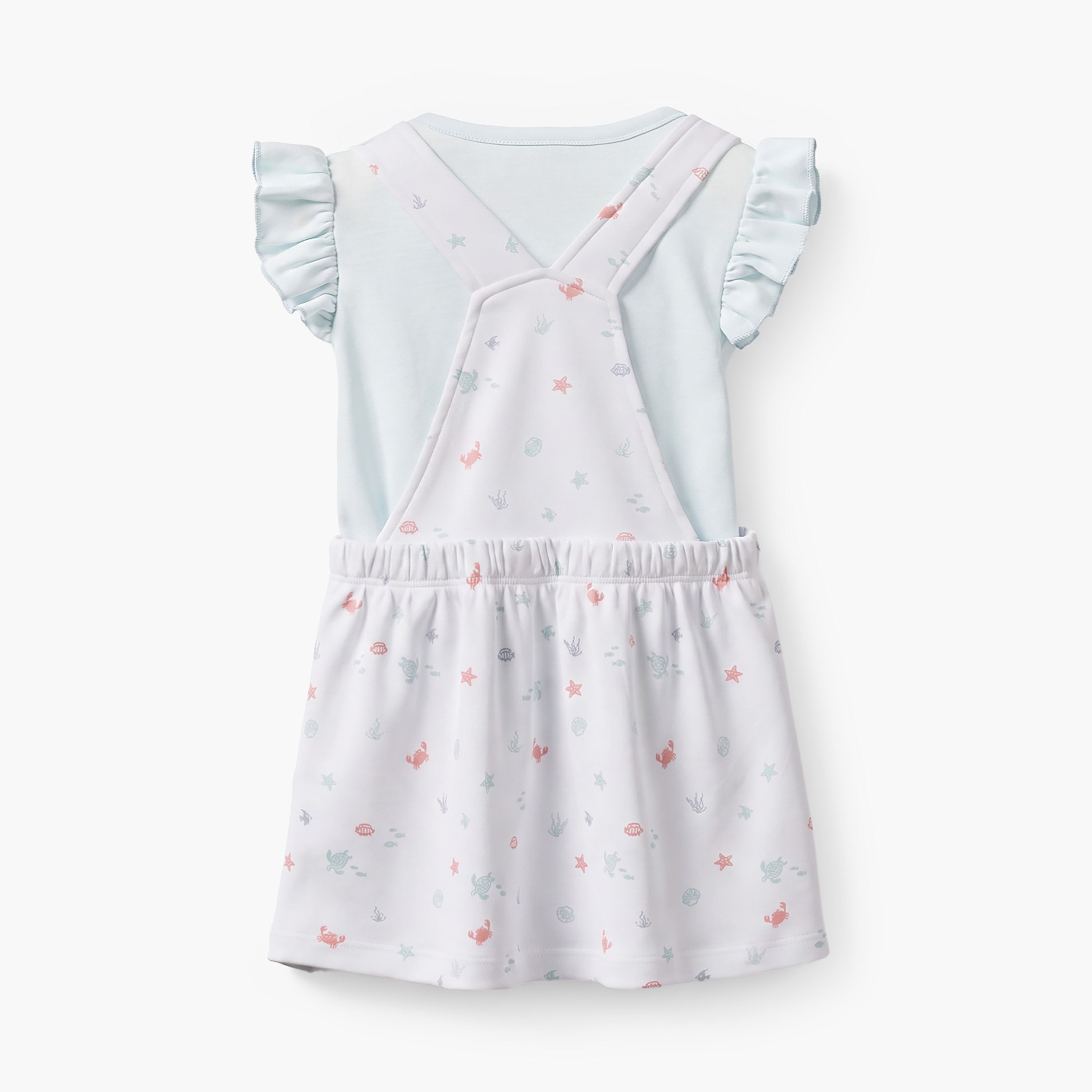 طقم فستان دنغري وبلوزة دون أكمام بياقة ضيقة وطبعات عالم البحار من جونيورز-baby-girls-clothing-setsandcoords-image-3