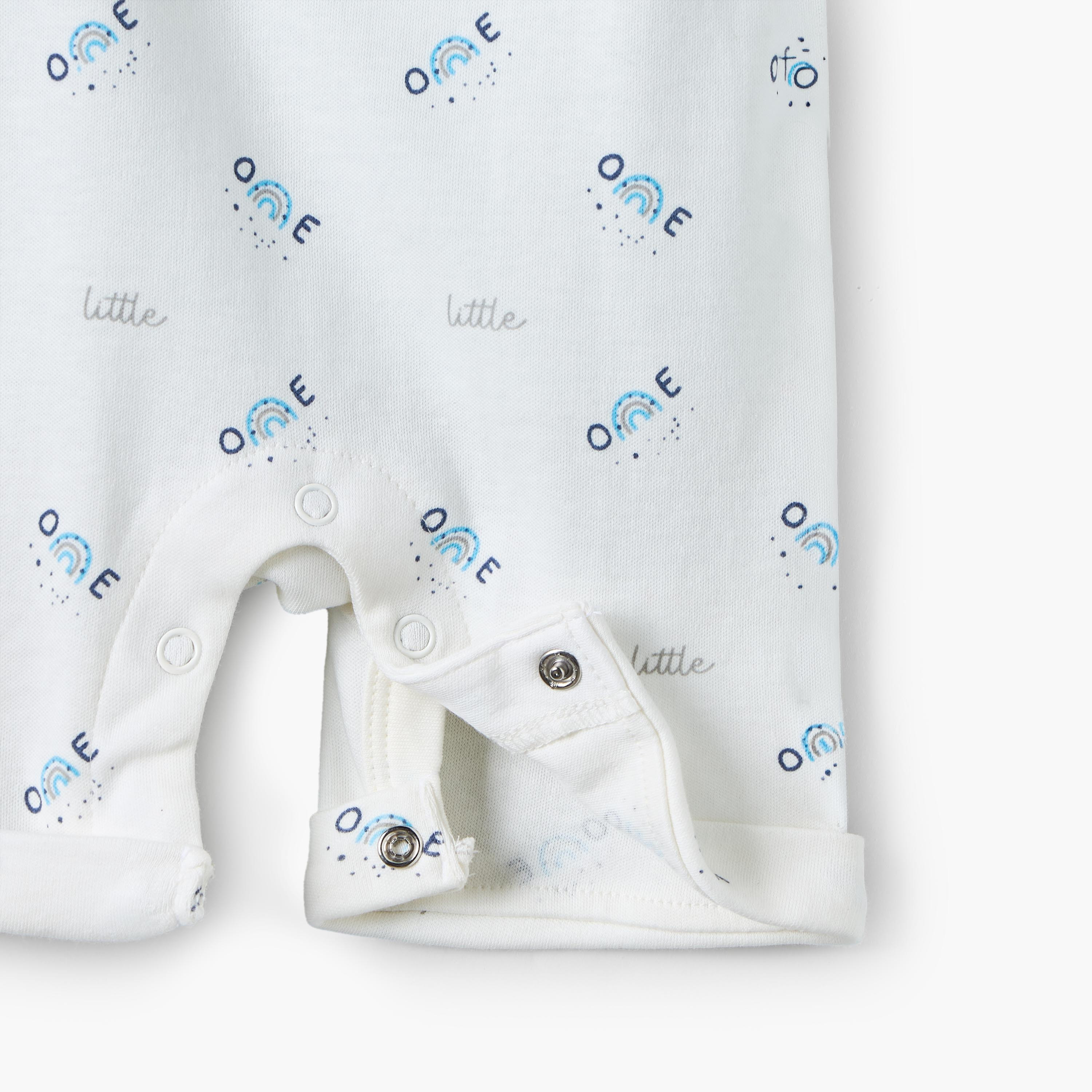 Juniors Crew Neck Short Sleeves T-shirt and Dungaree Set with Rainbow Print-baby-boys-clothing-setsandcoords-image-7