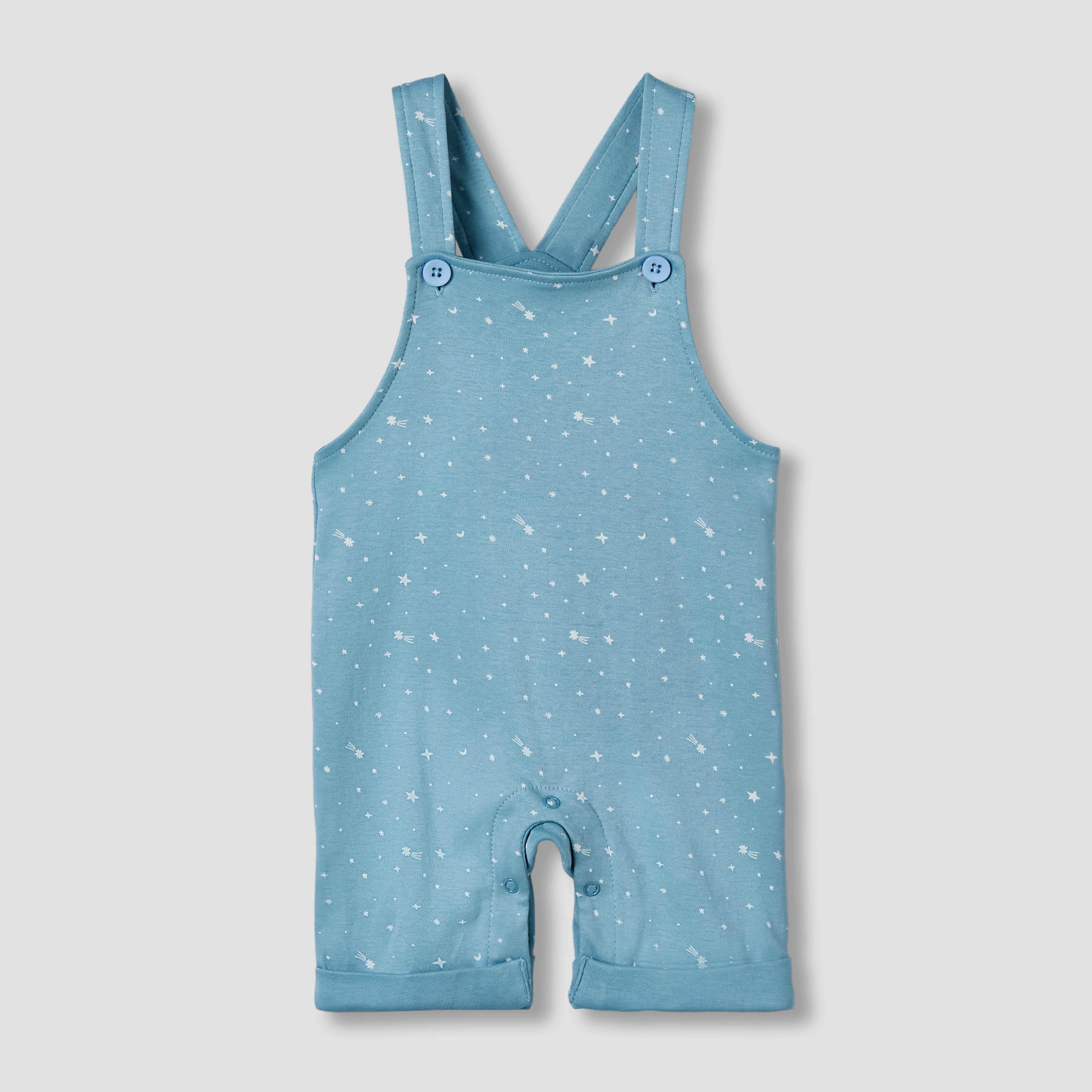 Juniors Round Neck Short Sleeves T-shirt and Dungaree Set with Print-baby-boys-clothing-setsandcoords-image-3