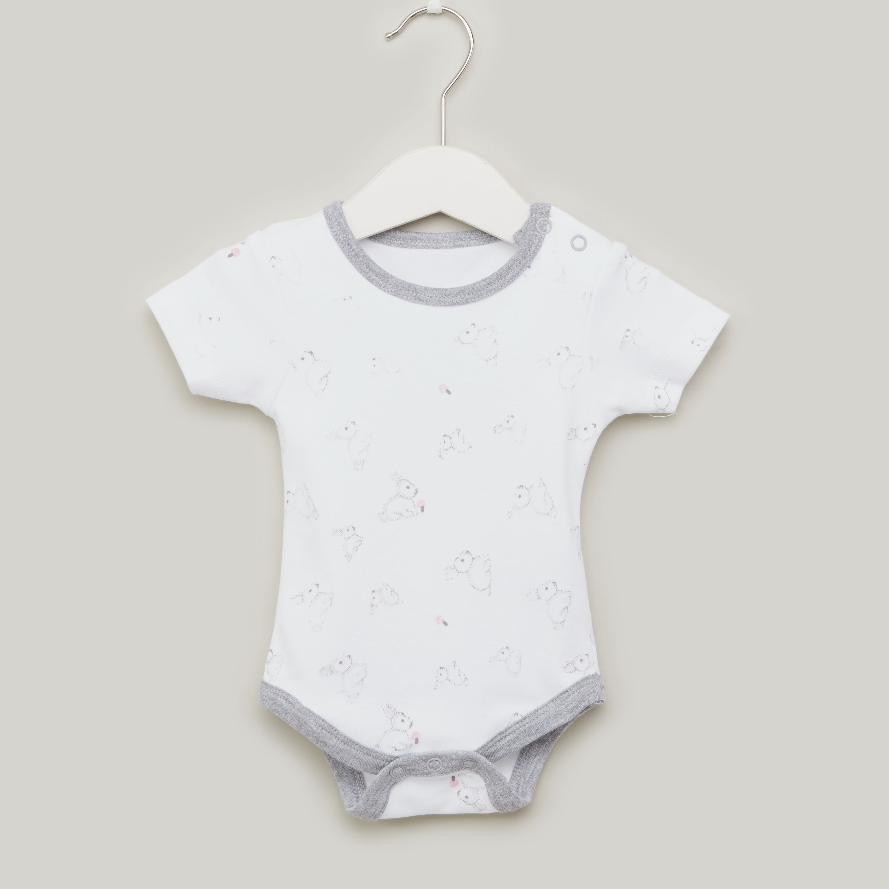 Juniors Printed Bodysuit with Short Sleeves - Set of 5-baby-girls-clothing-bodysuits-image-7