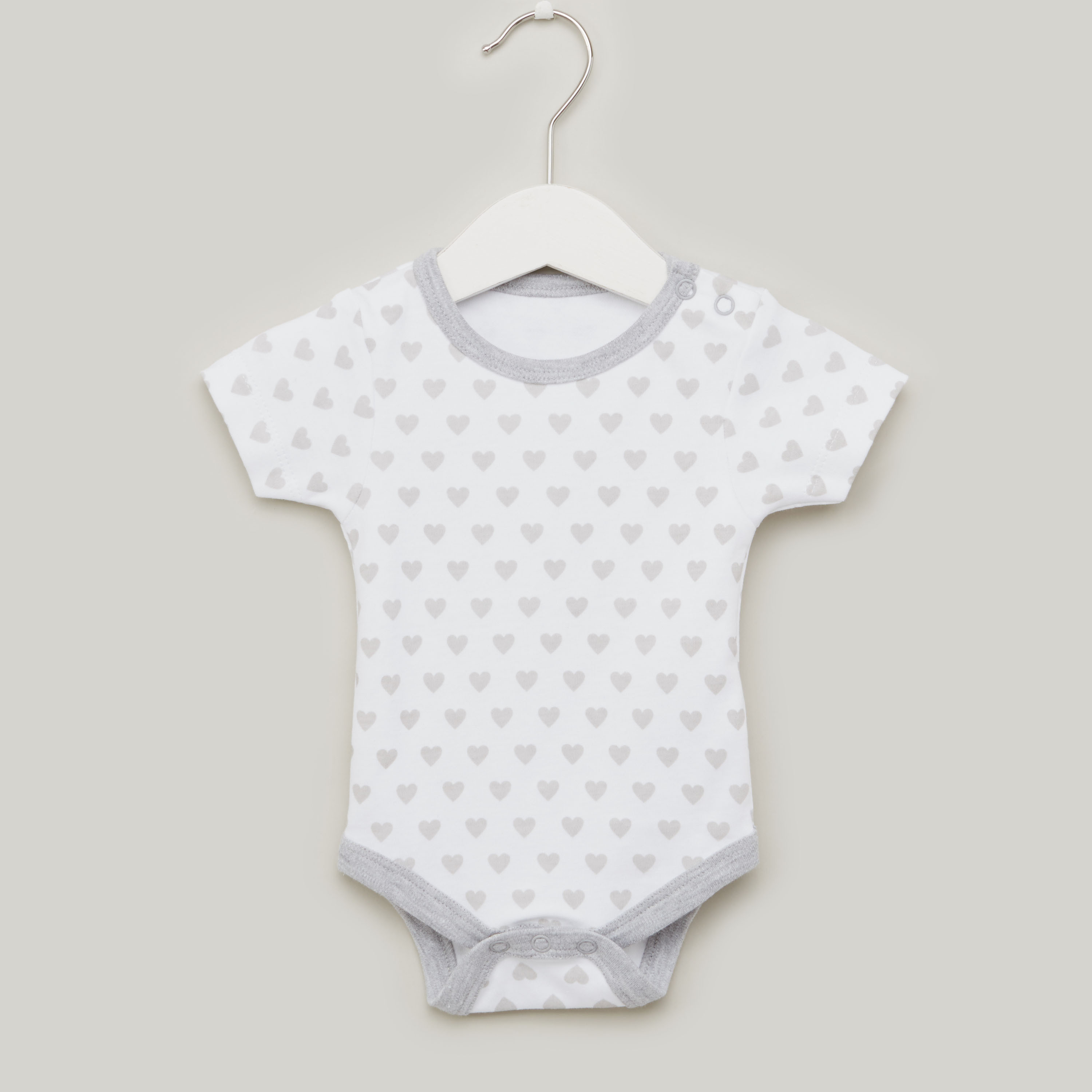 Juniors Printed Bodysuit with Short Sleeves - Set of 5-baby-girls-clothing-bodysuits-image-9