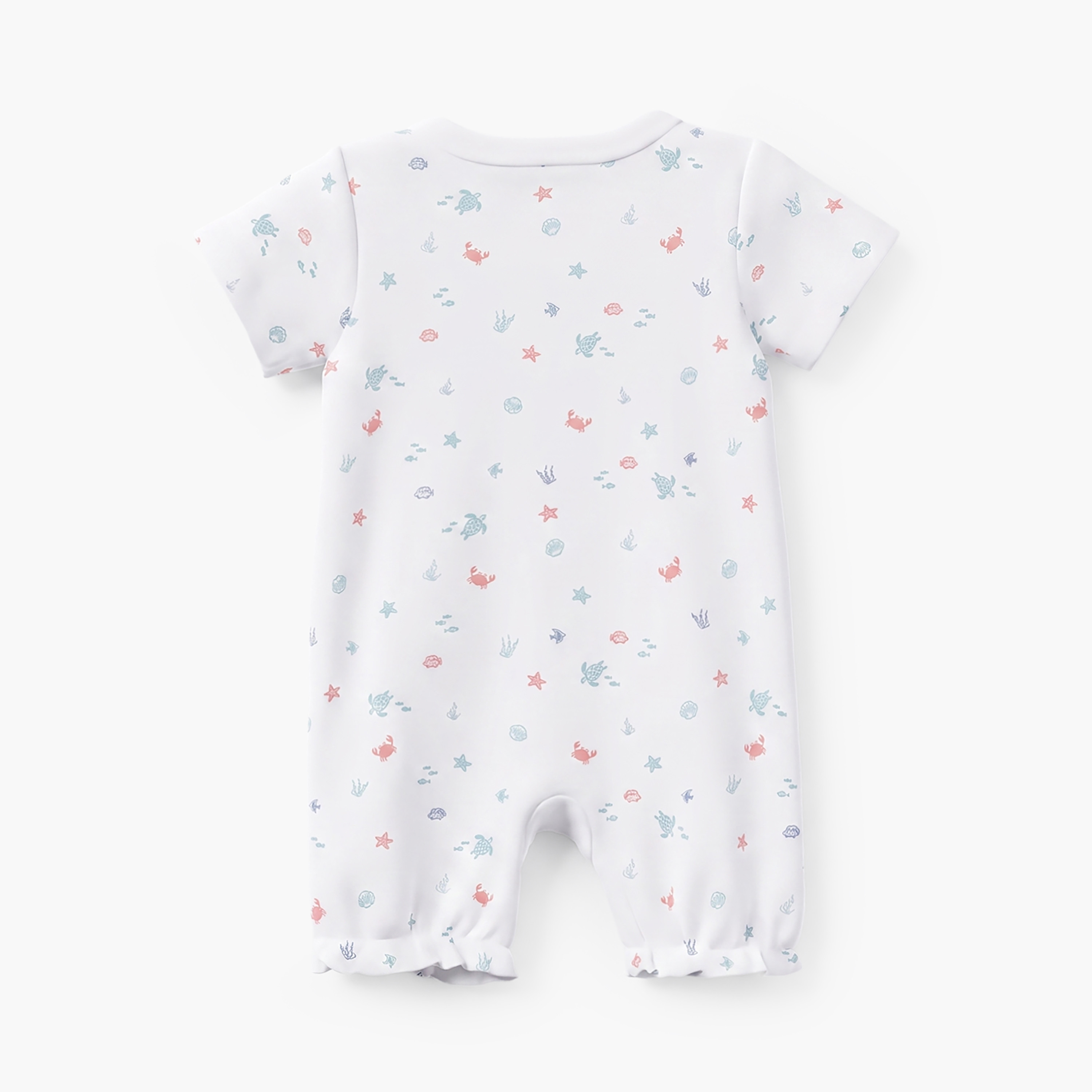 أفرول بأكمام قصيرة وياقة ضيقة بطبعات عالم البحار من جونيورز-baby-girls-clothing-rompers-image-3