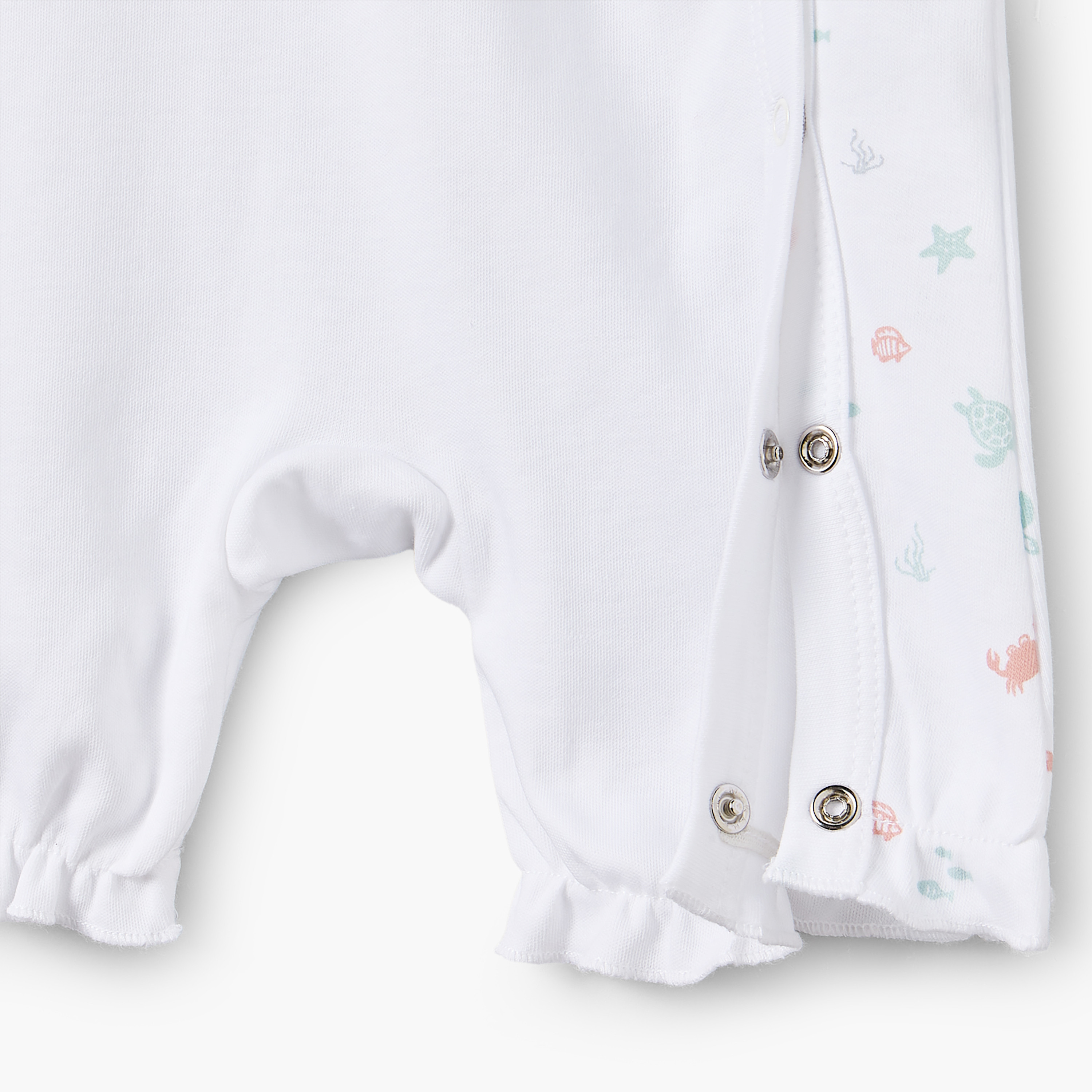 أفرول بأكمام قصيرة وياقة ضيقة بطبعات عالم البحار من جونيورز-baby-girls-clothing-rompers-image-5
