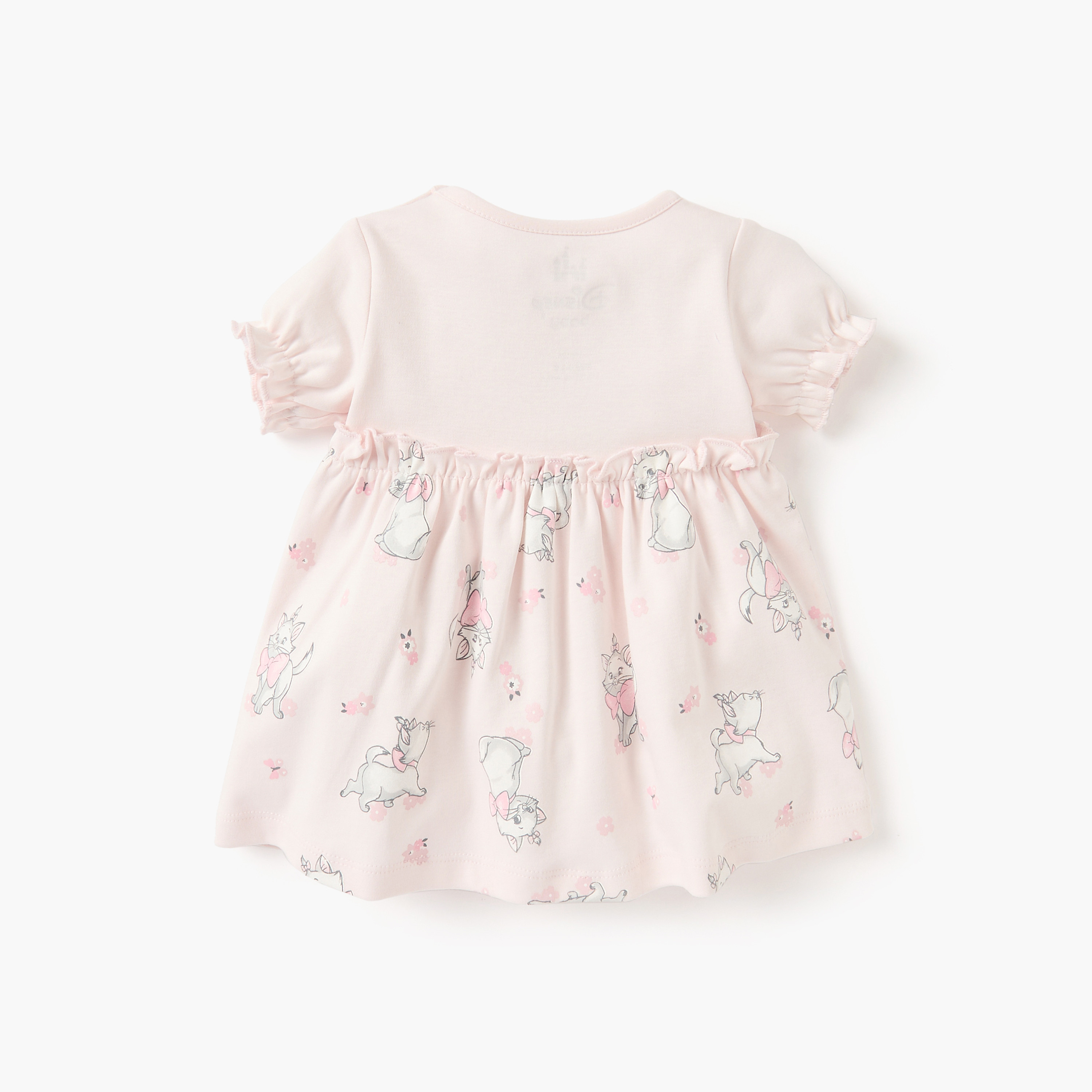 فستان إيه لاين بياقة مستديرة وأكمام قصيرة وطبعات ماري من ديزني-baby-girls-clothing-dressesandjumpsuits-image-2