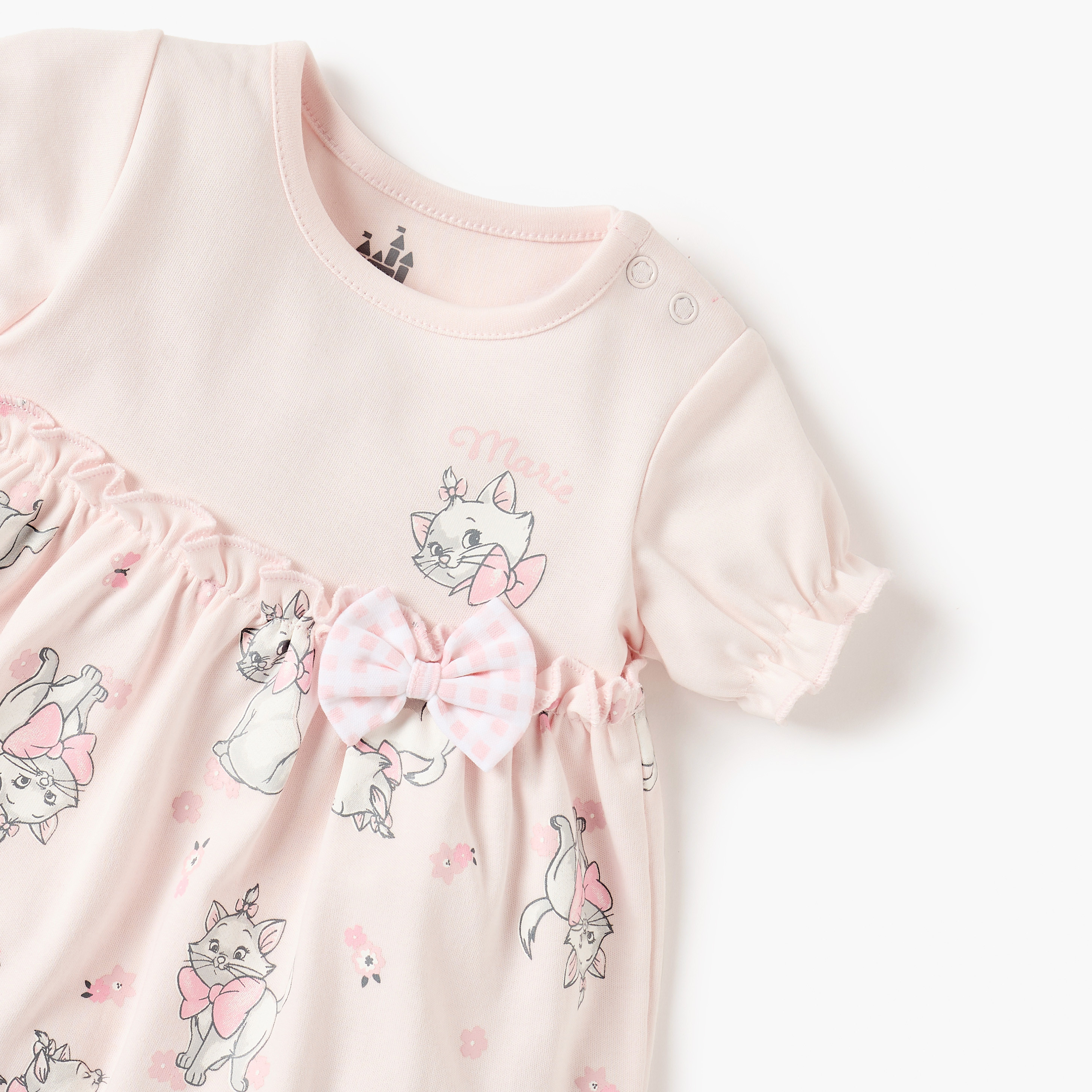 فستان إيه لاين بياقة مستديرة وأكمام قصيرة وطبعات ماري من ديزني-baby-girls-clothing-dressesandjumpsuits-image-3