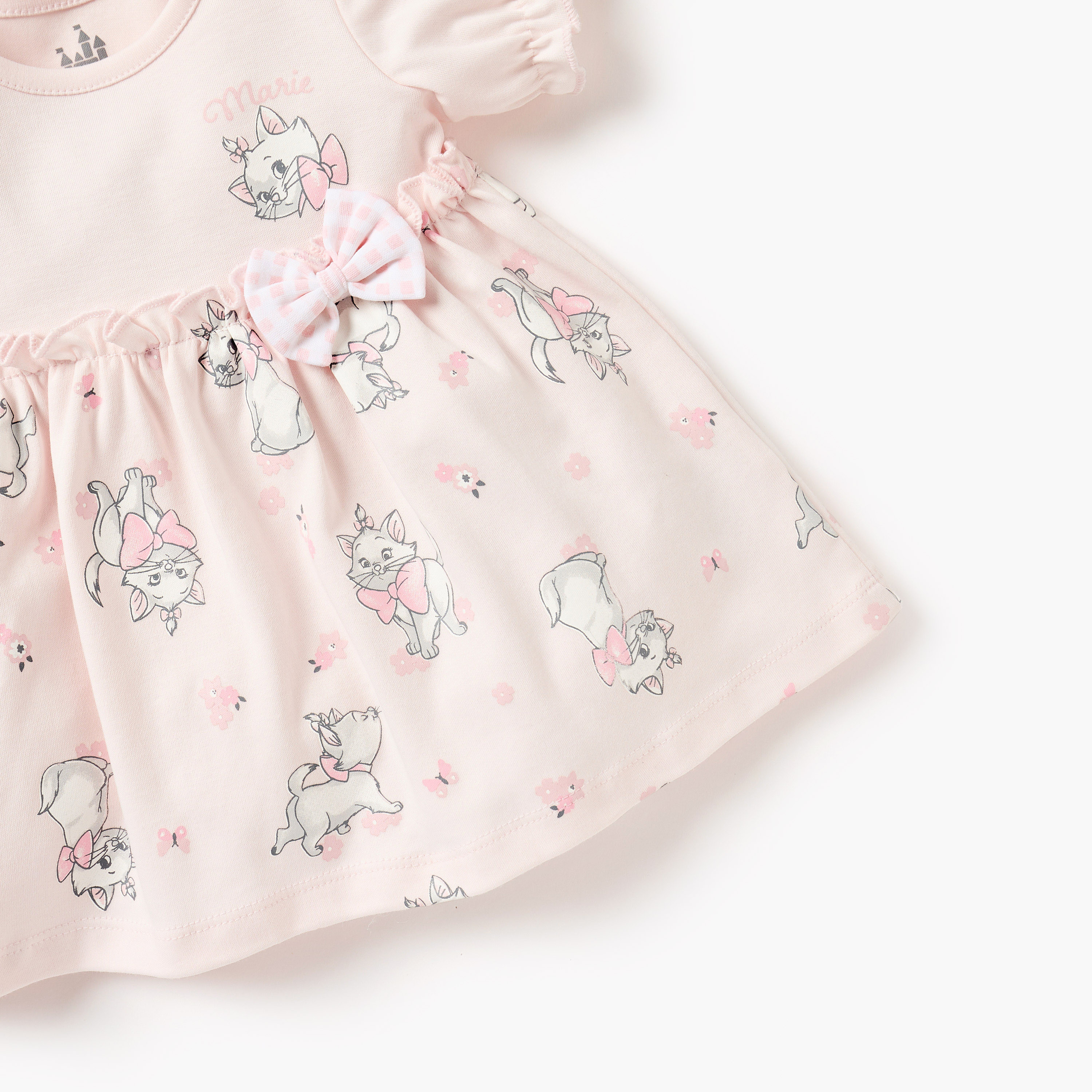 فستان إيه لاين بياقة مستديرة وأكمام قصيرة وطبعات ماري من ديزني-baby-girls-clothing-dressesandjumpsuits-image-4