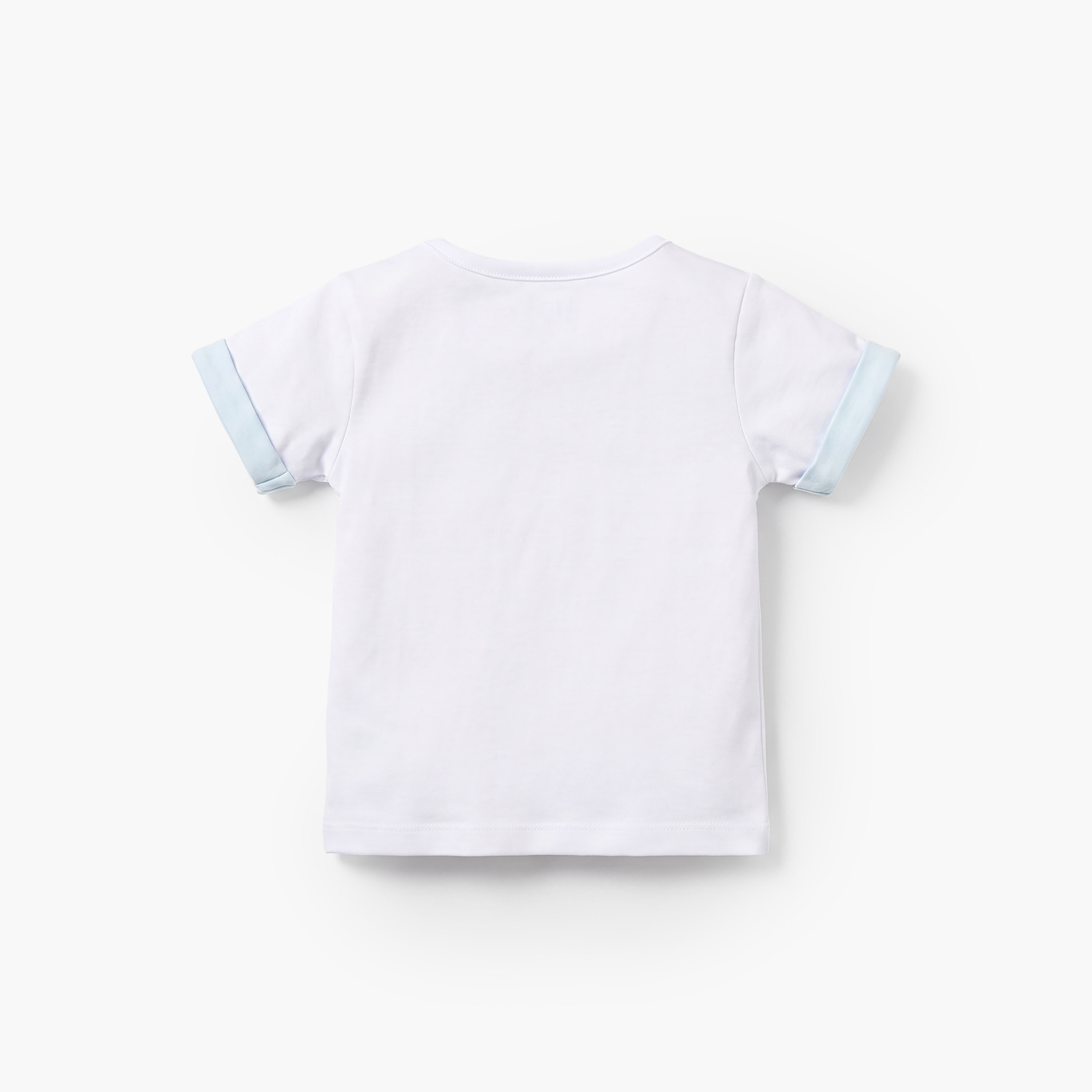Juniors Crew Neck Short Sleeves T-shirt and Shorts Set with Starfish Embroidery-baby-boys-clothing-setsandcoords-image-3