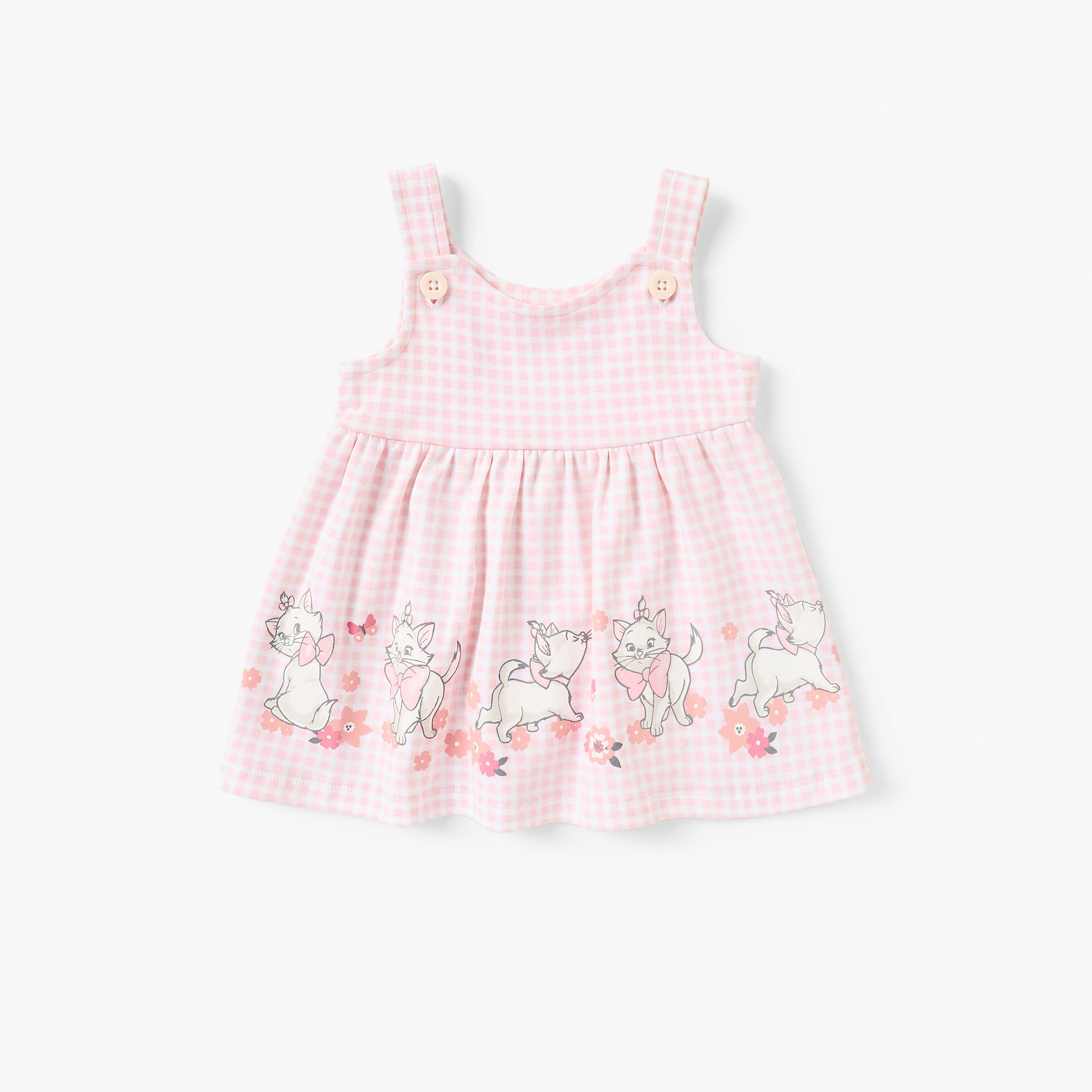 Disney Marie Print Dress Dungaree and Romper Set-baby-girls-clothing-rompers-image-3